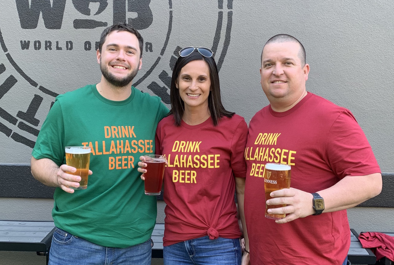 Jason Frimmel, Ashley Githens and Sean Githens are part of the franchise group that will open World of Beer in Jacksonville. They opened one in Tallahassee in October 2020.