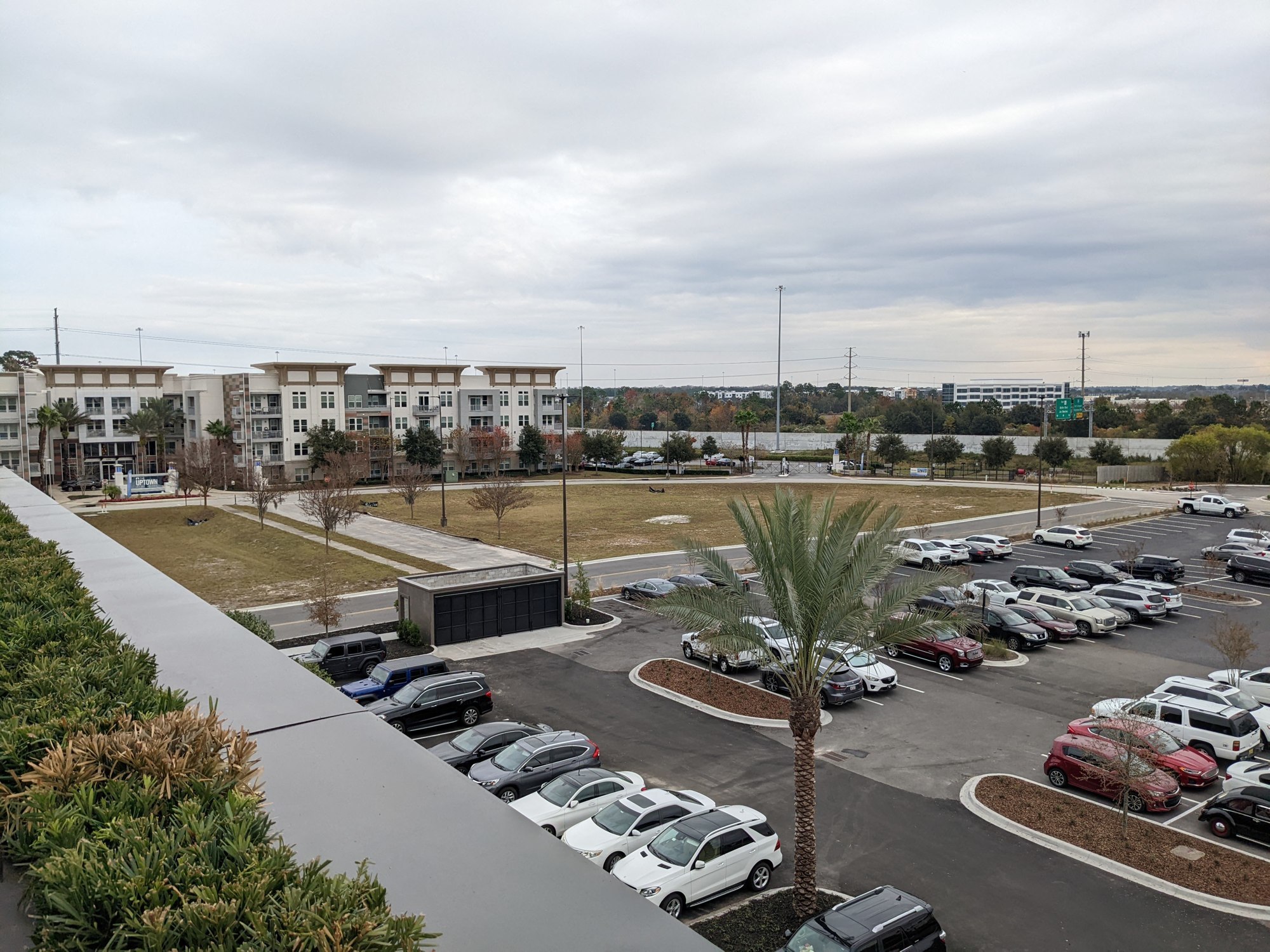 The hotel site as seen from the roof of RH.