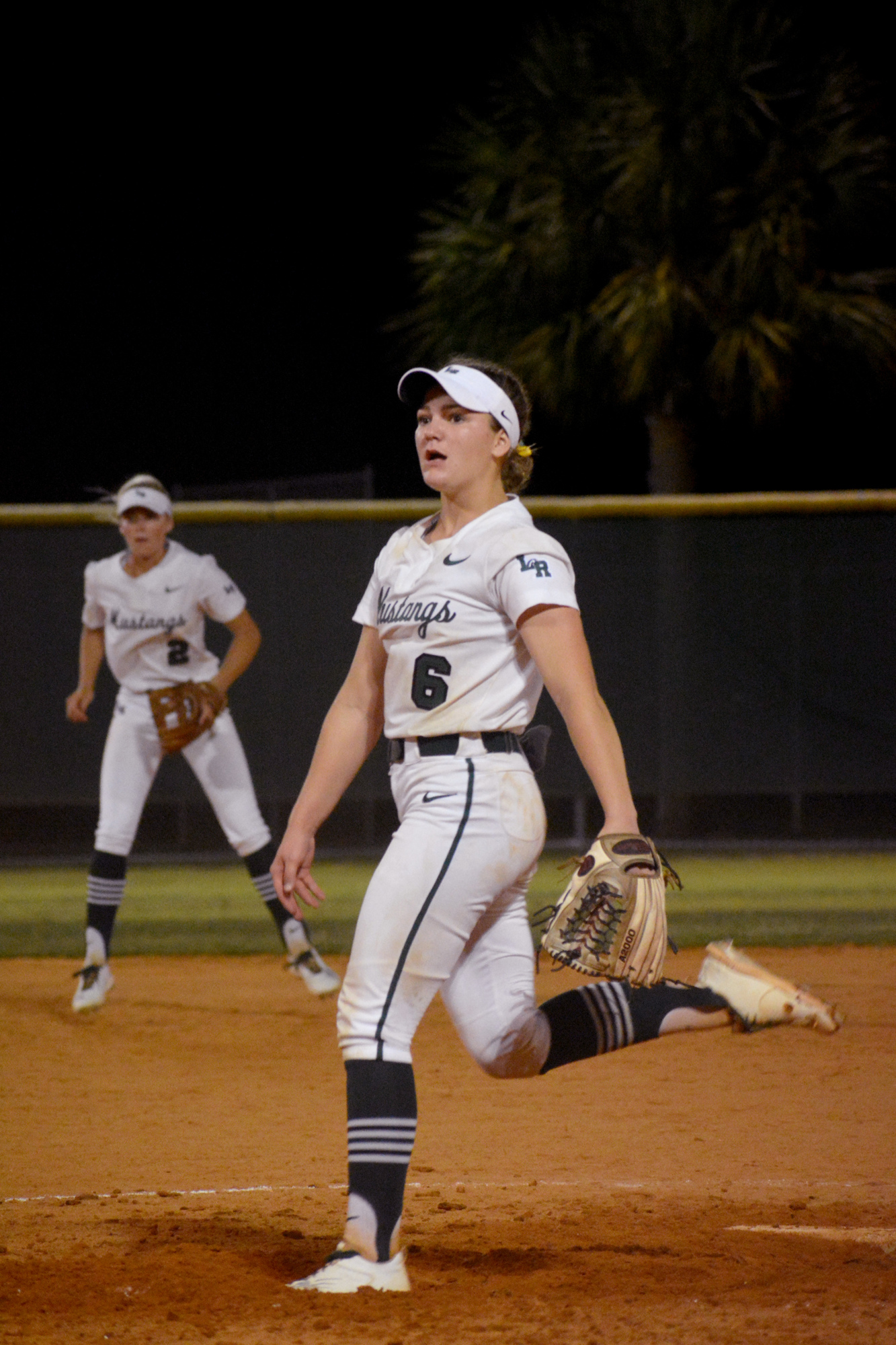 Lakewood Ranch High sophomore pitcher Ella Dodge has set a program record with 23 wins this season. Dodge shut out Newsome High in the team's 2-0 regional final win.