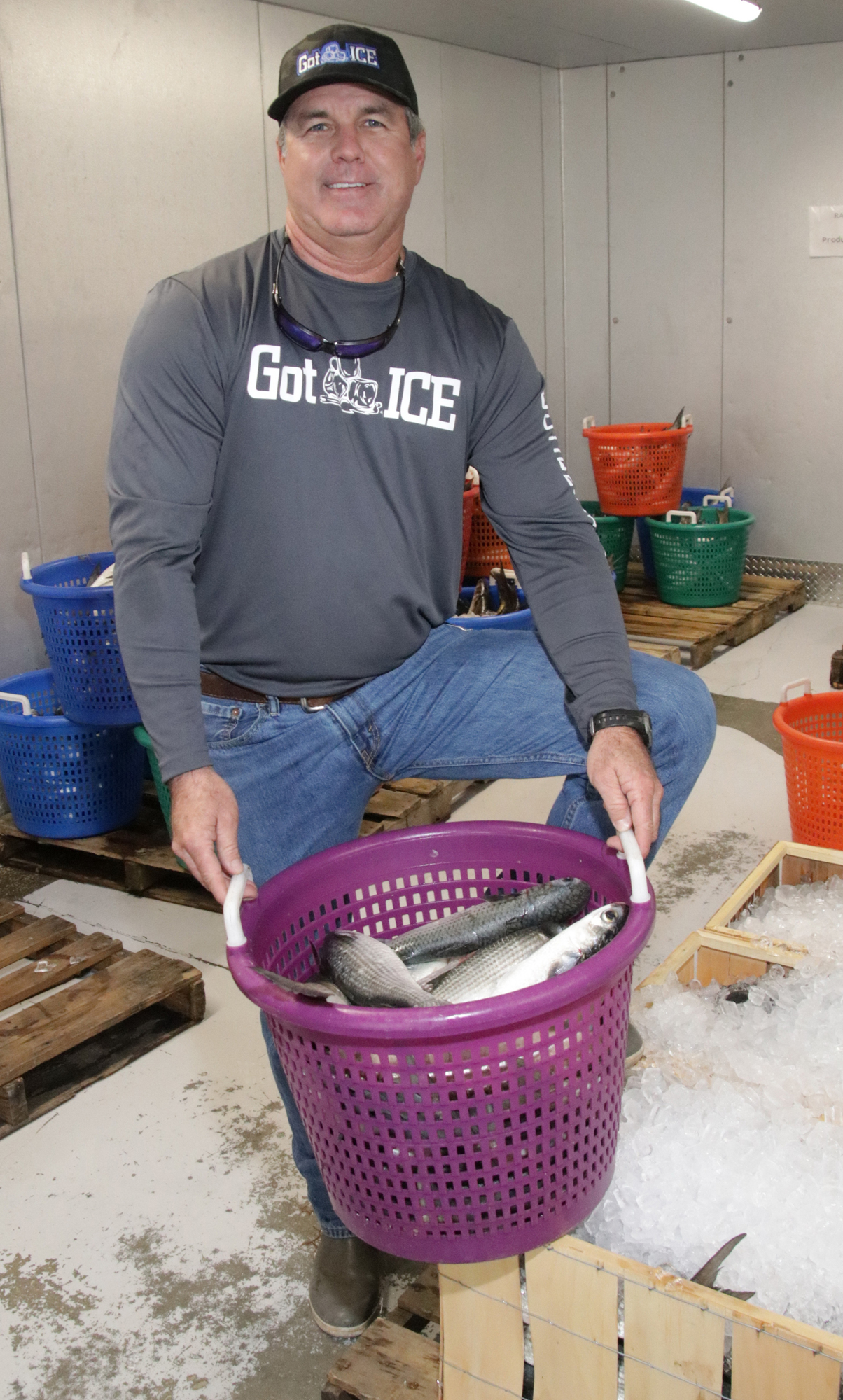 Eddie Barnhill Jr. remains in the wholesale seafood business, purchasing catches from local commercial fishermen. JimJett.com photo