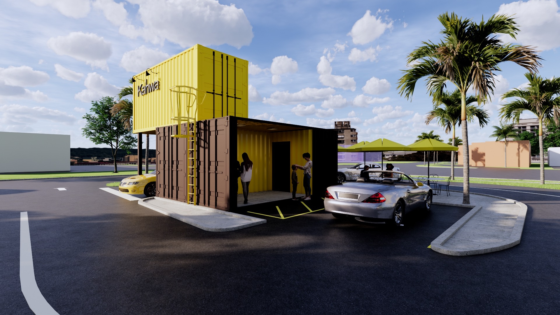 Kahwa is developing a cafe made from shipping containers on 4th Street North in St. Petersburg. Courtesy photo.