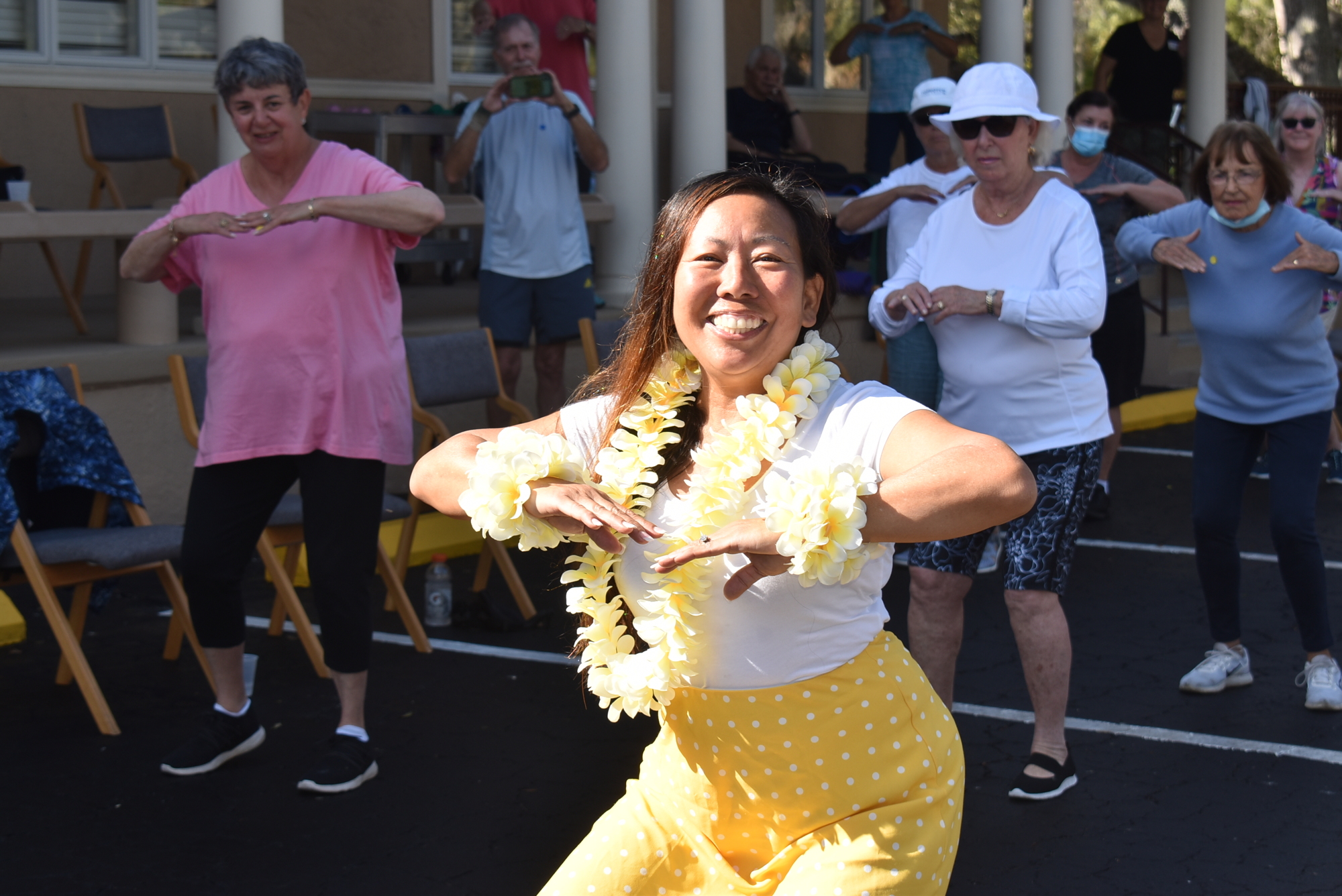 Debbie White led hula class at FitFest at The Paradise Center. File photo.