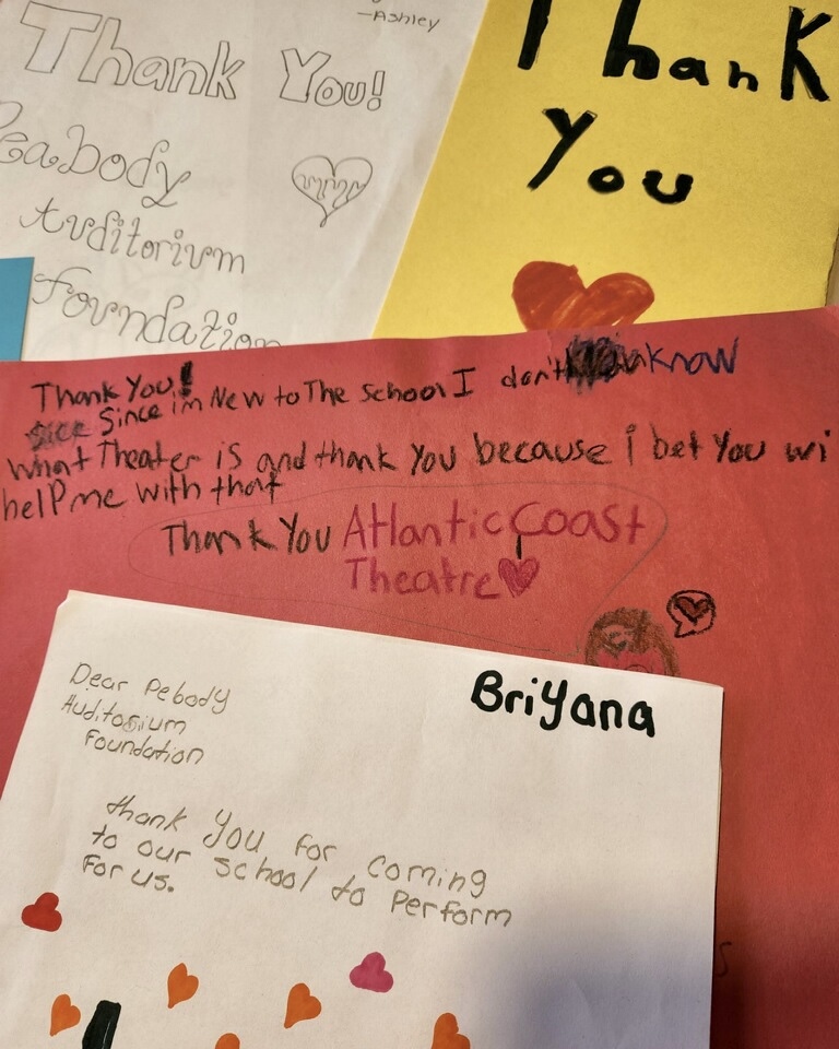 Youth+Art=Success! student letters. Courtesy photo
