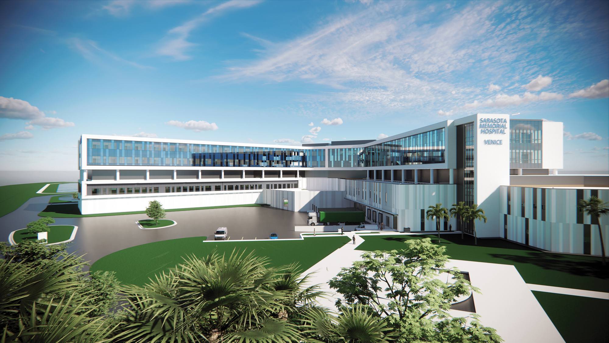 The planned expansion of SMH-Venice will add 68 private patient suites at a cost of $113 million. (Courtesy rendering)