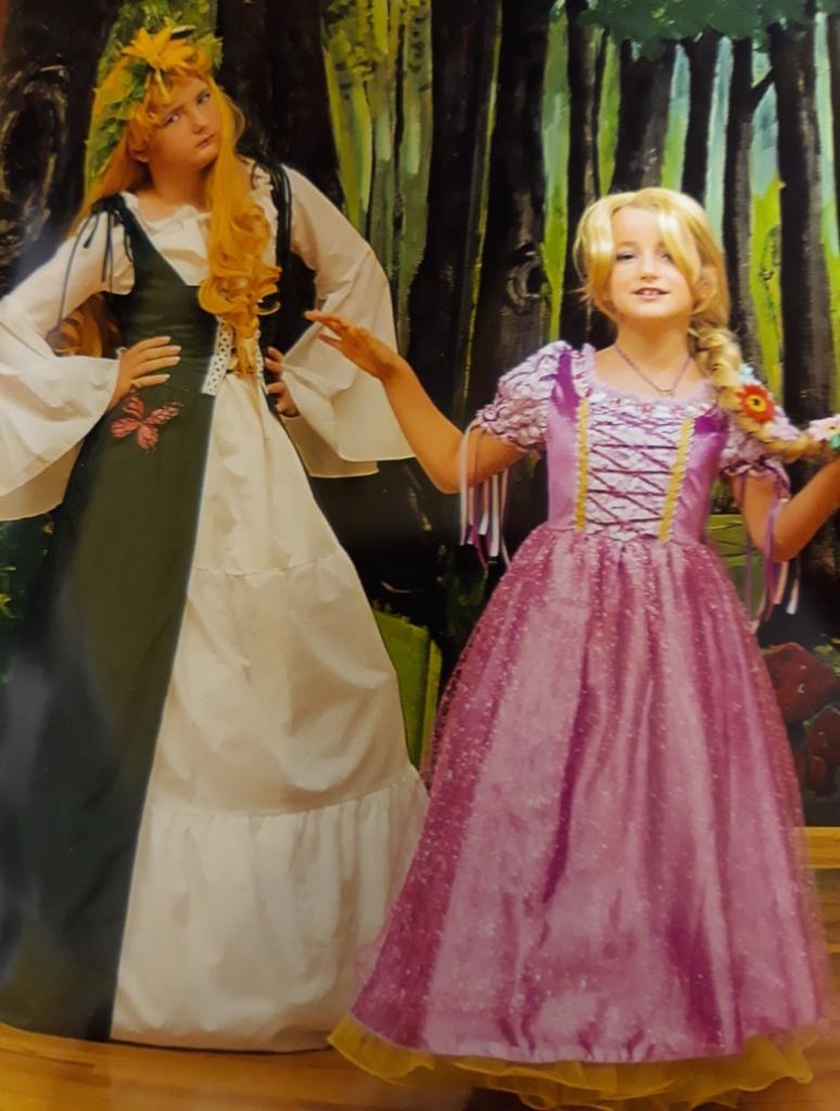 Anna and Sofia Scaber, as Sleeping Beauty and Rapunzel in last year's 