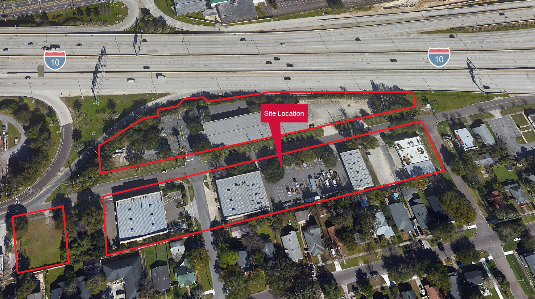 The 4.3-acre Rosselle Street site is at Rosselle, Copeland and Osceola streets, east of Stockton Street and bordered to the north by Interstate 10.