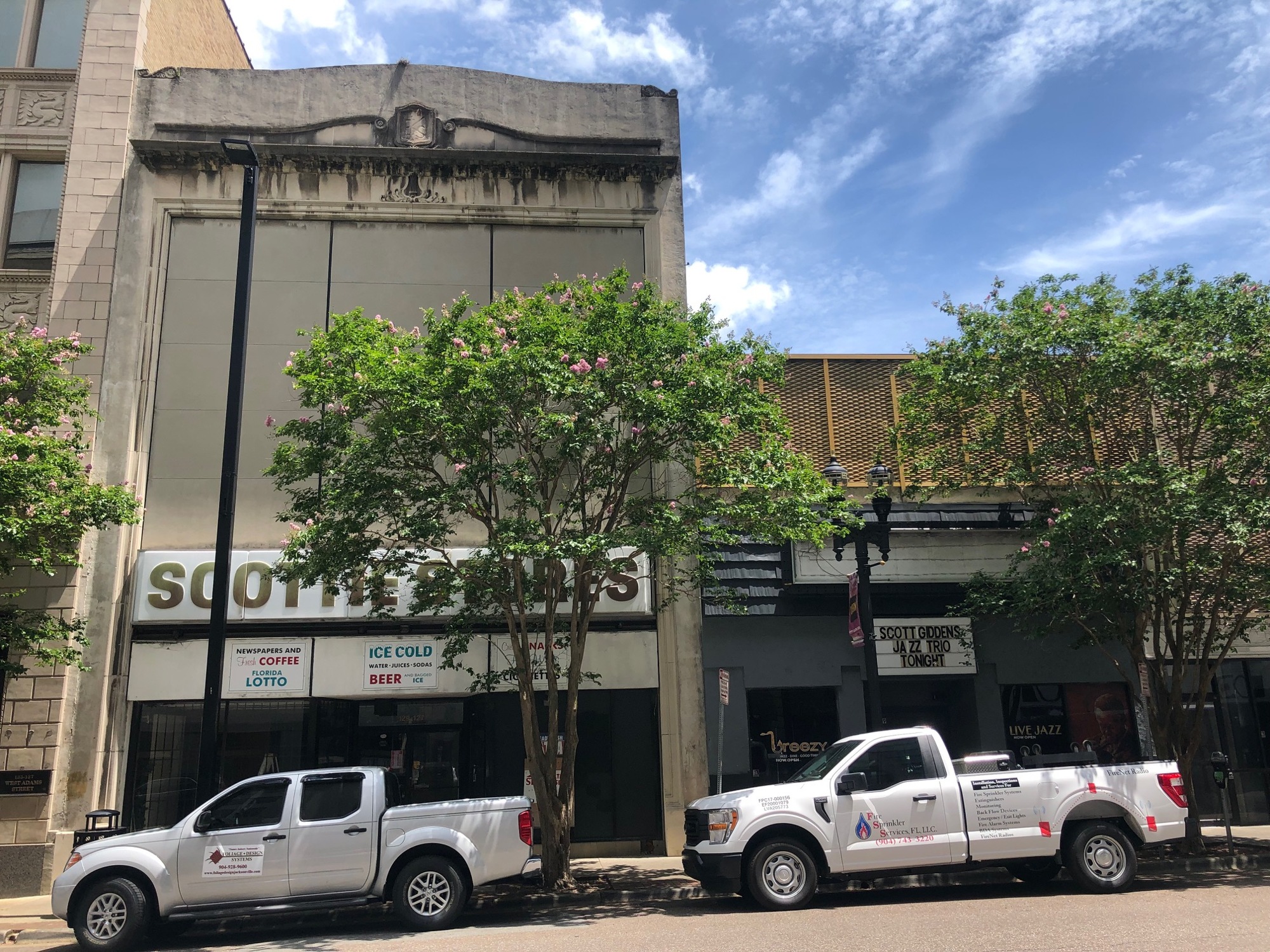 JWB Real Estate Capital intends to renovate 129 and 119 W. Adams St. into retail, bar, restaurant and office use and add a rooftop venue. While signs remain on the businesses, they are closed.