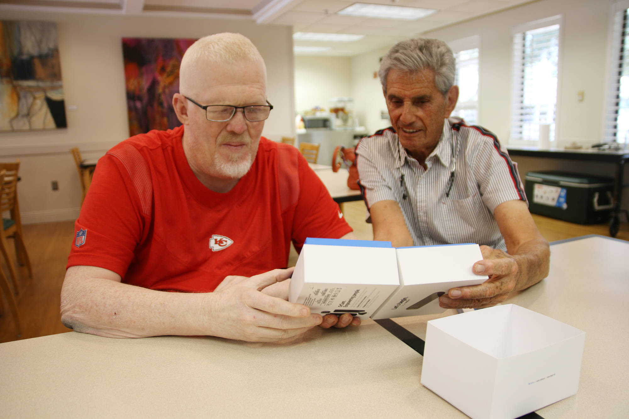 Paul DePalma said he's looking forward to using the device in his daily life. Photo by Jarleene Almenas
