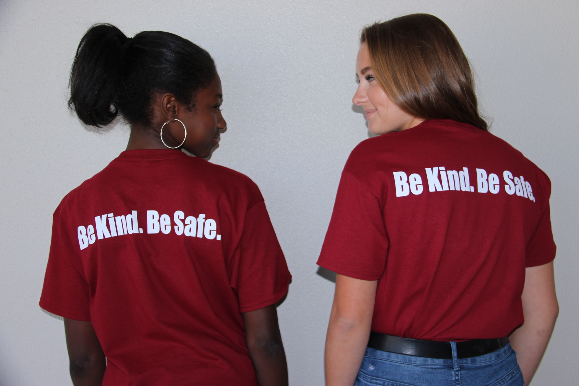 Many of the Bridgewater Middle School students wore these matching shirts to the memorial.