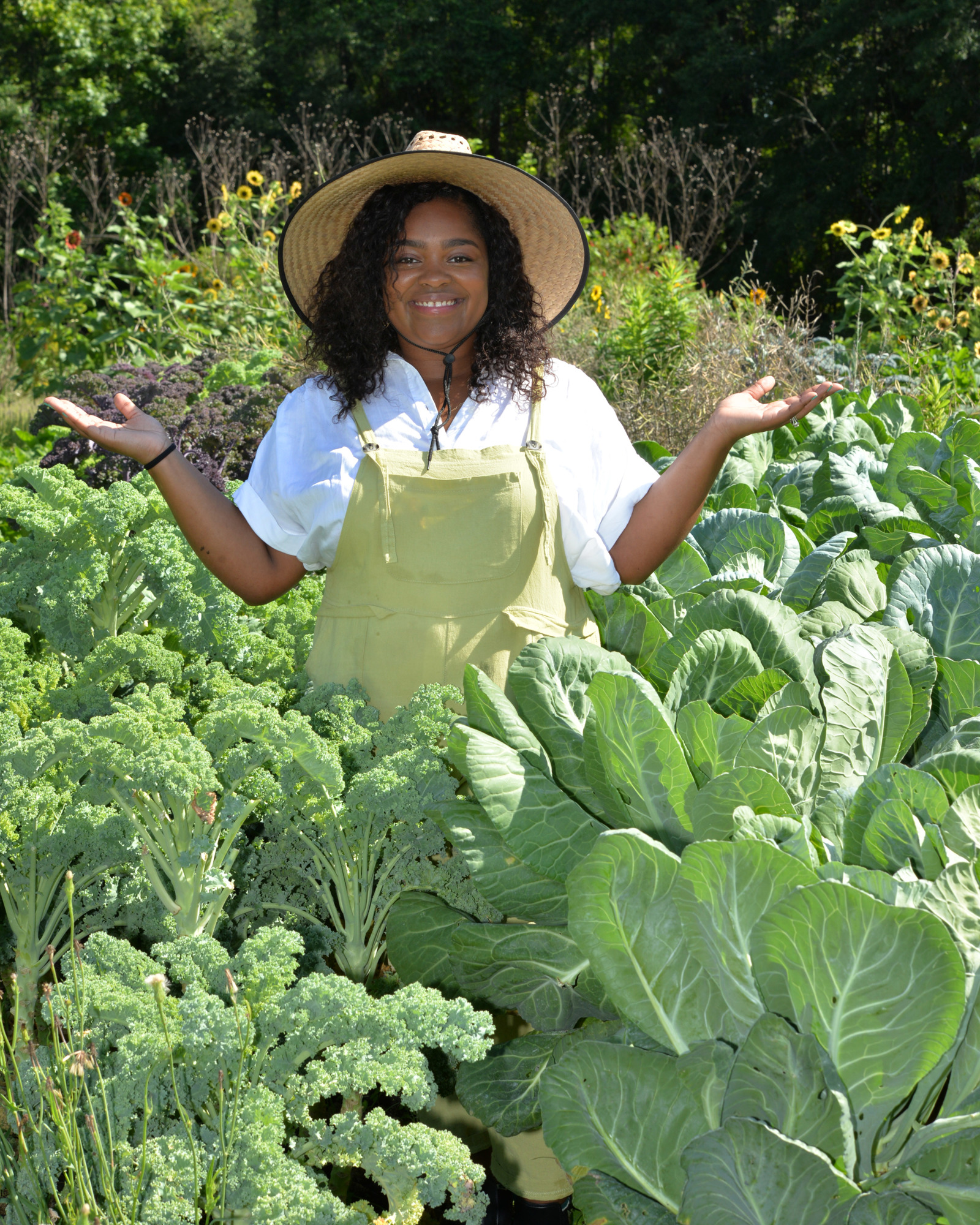 Photo by Dede Smith: Ashantae Green, the owner of Green Legacy Farm.