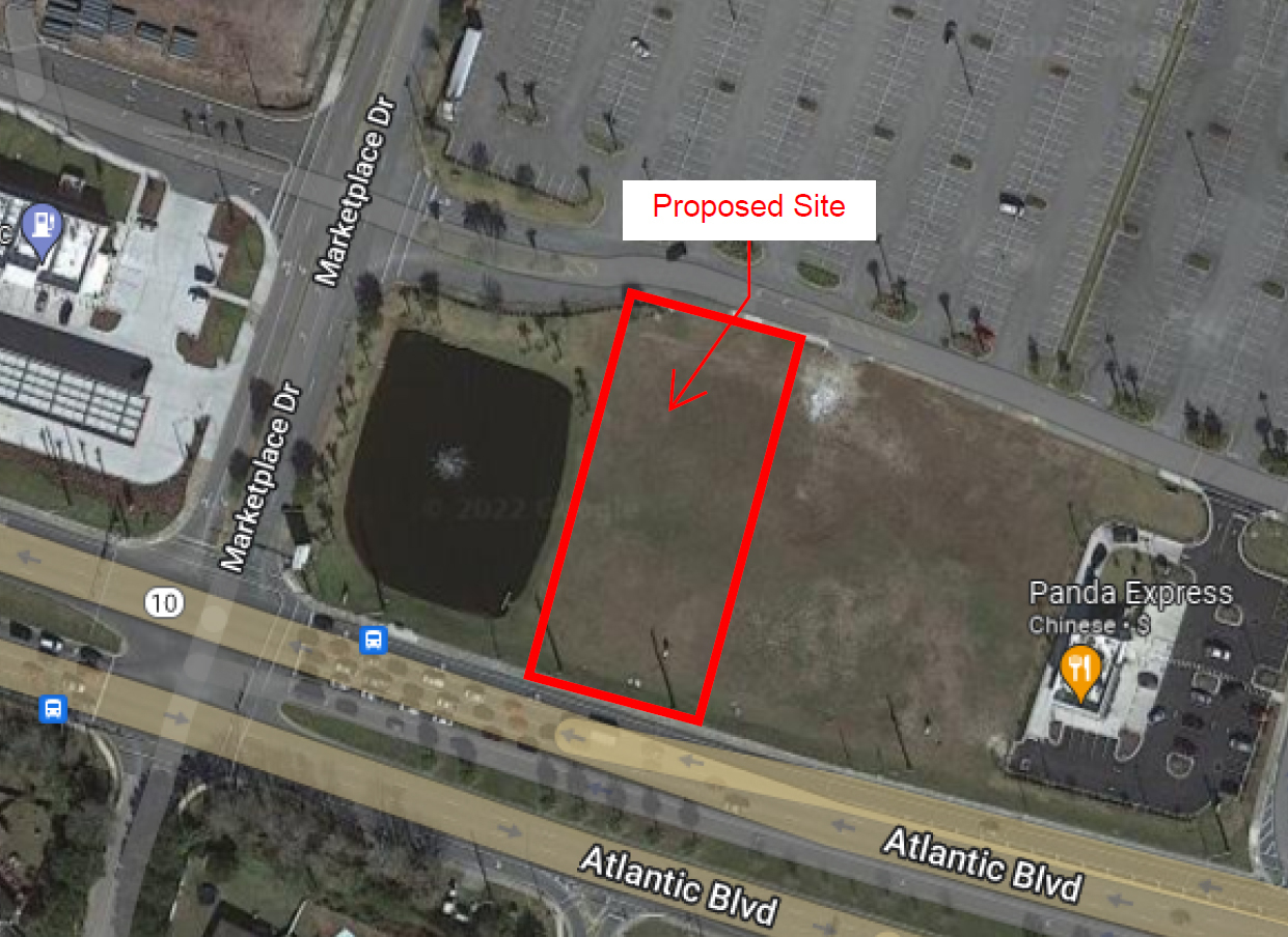 The proposed Chick-fil-A at Atlantic North is near Panda Express.