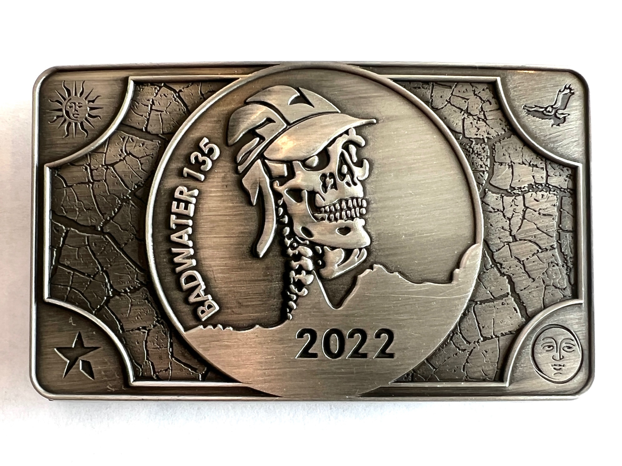 Each Badwater 135 finisher receives this belt buckle.