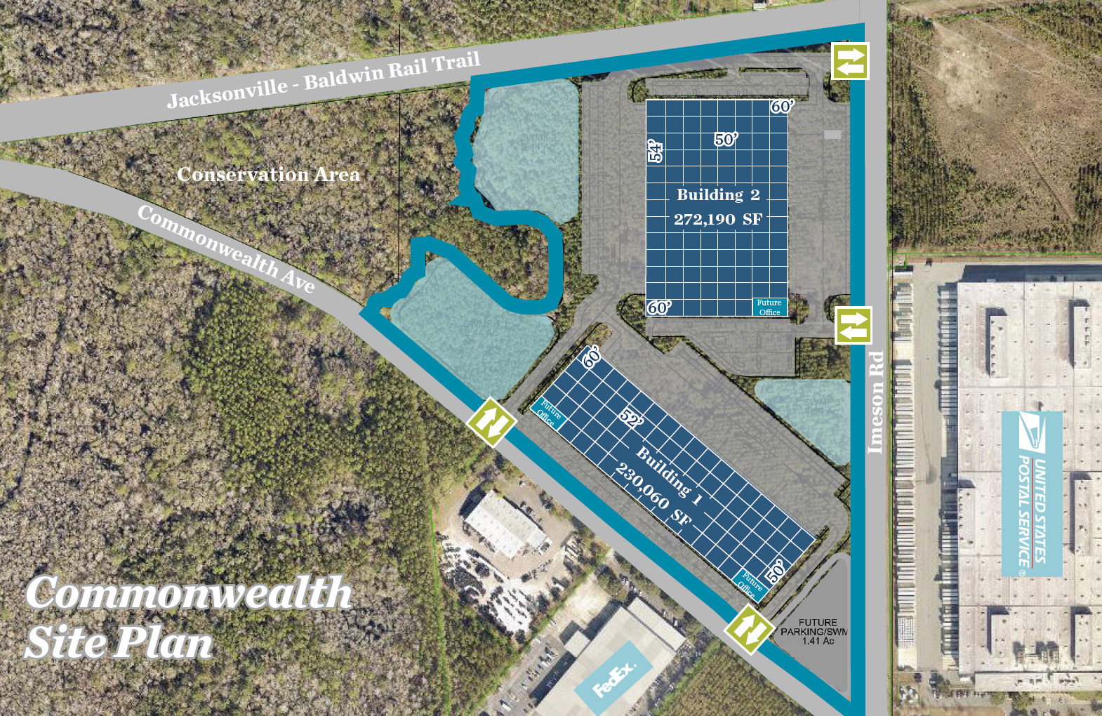 The site plan for  Commonwealth Logistics Center.