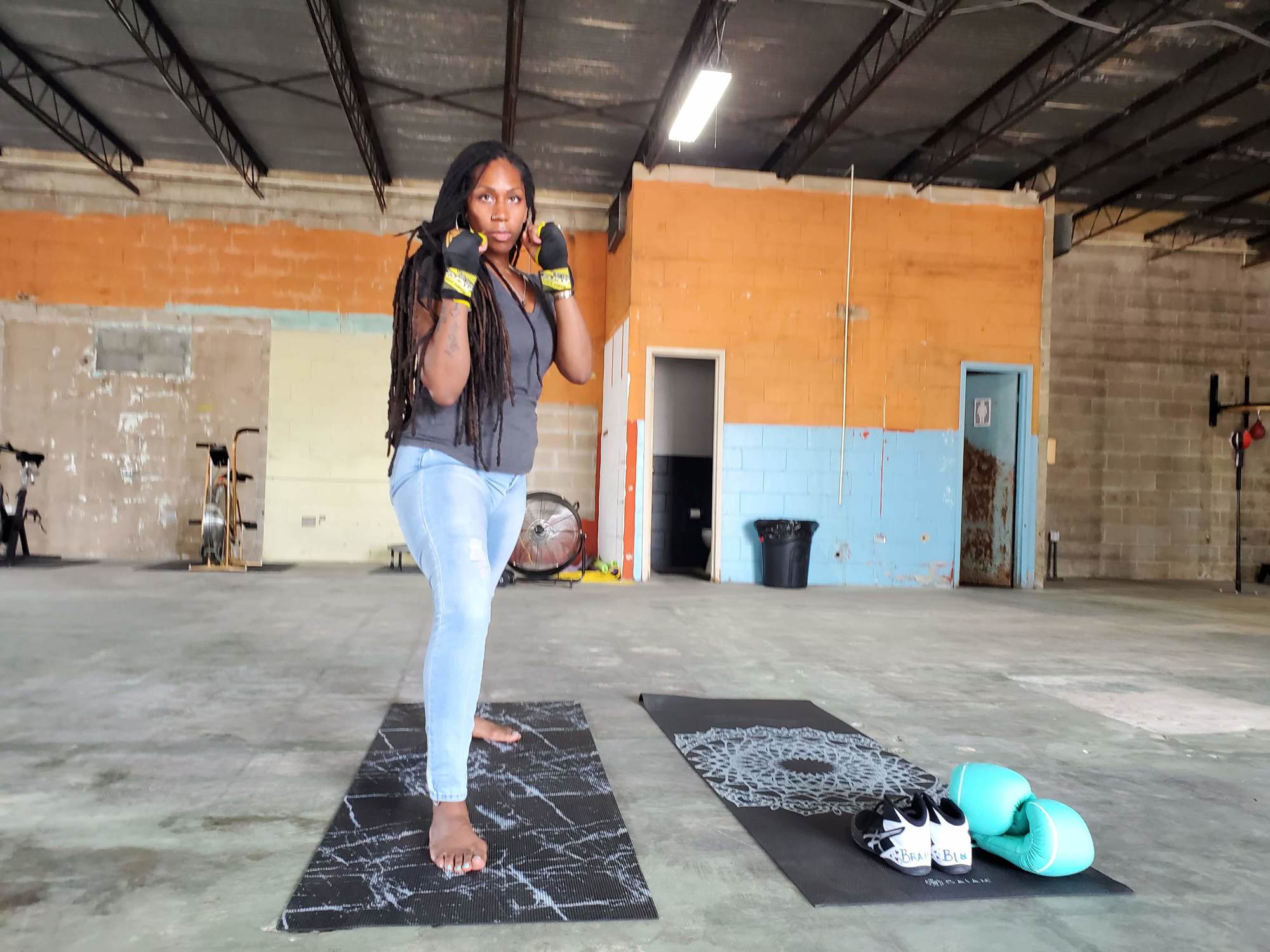 Keyana Guion, 36, is a boxer and yoga instructor at Duval Boxing and Fitness Club. Guion is a retired U.S. Army sergeant who earned a Purple Heart after she was injured in  Afghanistan during a rocket attack in 2012.