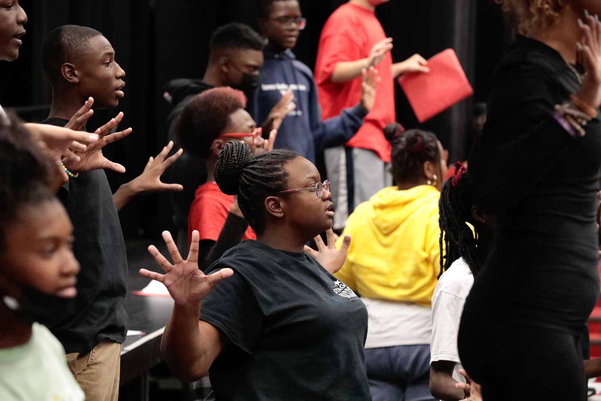 Students are ready to shine at the Westcoast Black Theatre Troupe's Stage of Discovery event. (Courtesy photo: Sorcha Augustine)