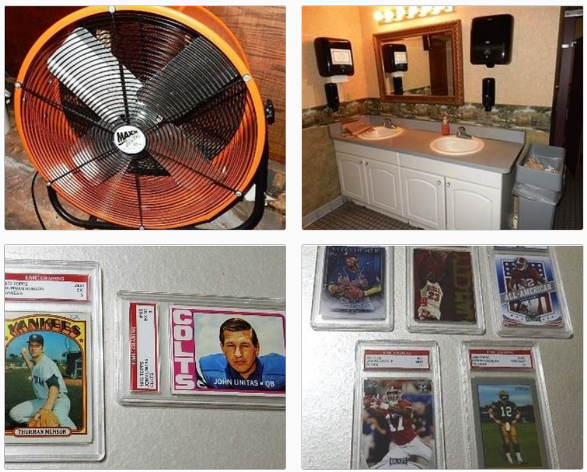 The auction includes not only restaurant fixtures and equipment but also sports memorabilia.