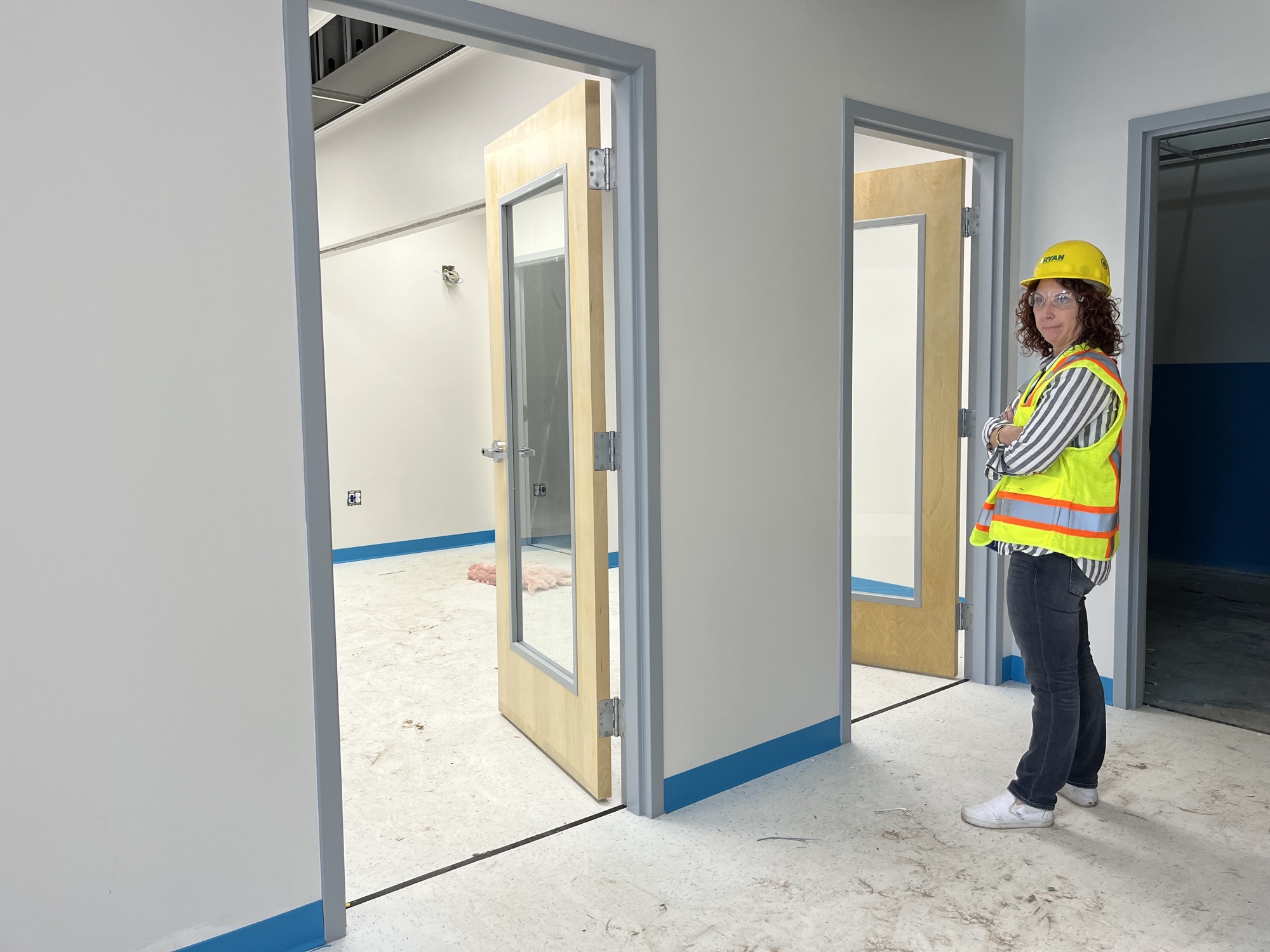 Cheryl Cendan, the principal of Lakewood Ranch Preparatory Academy's high school, says the breakout rooms will give teachers a chance to work with students in small groups. (Photo by Liz Ramos)