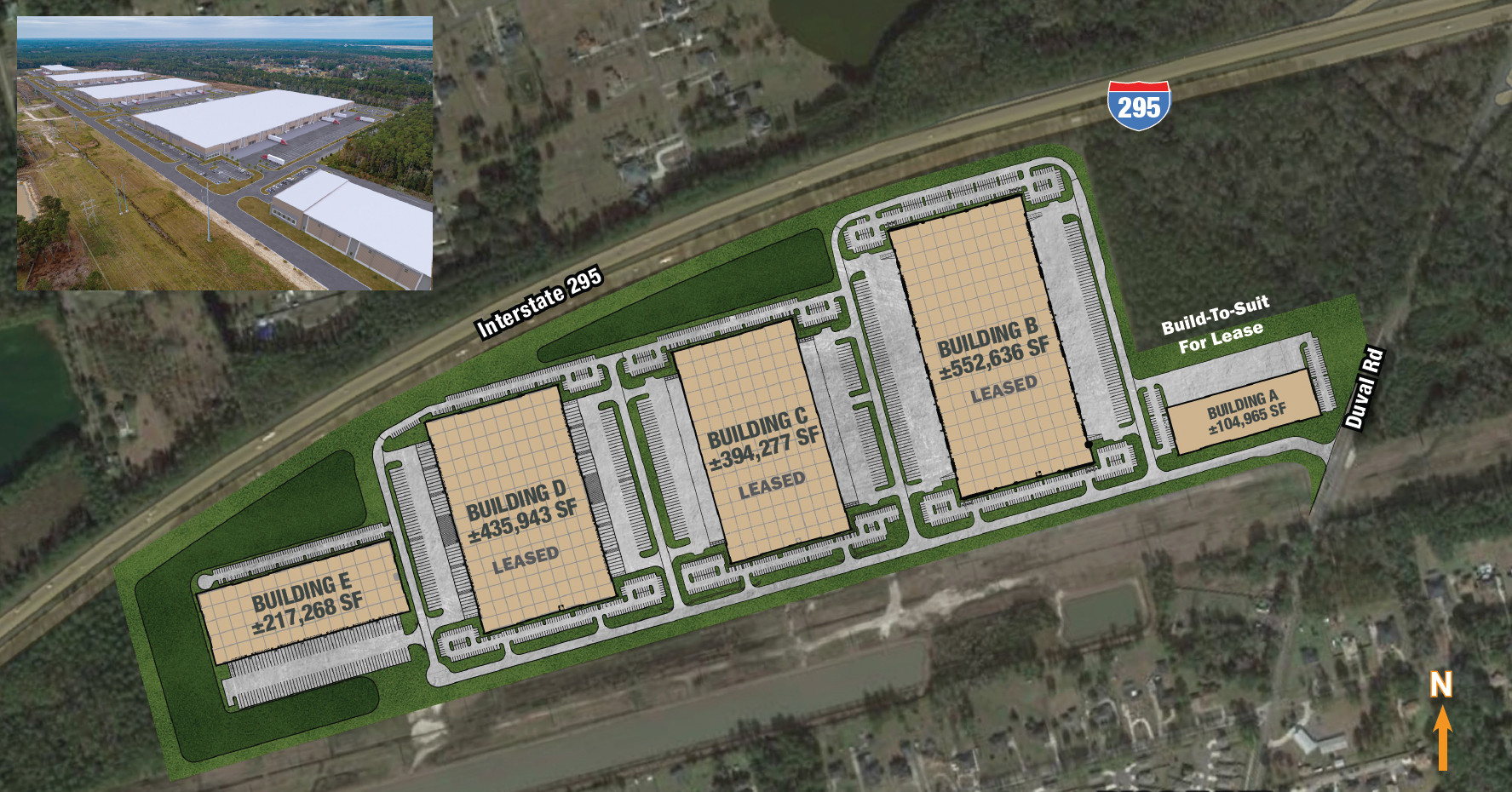 The master plan for Park 295 Industrial Park.