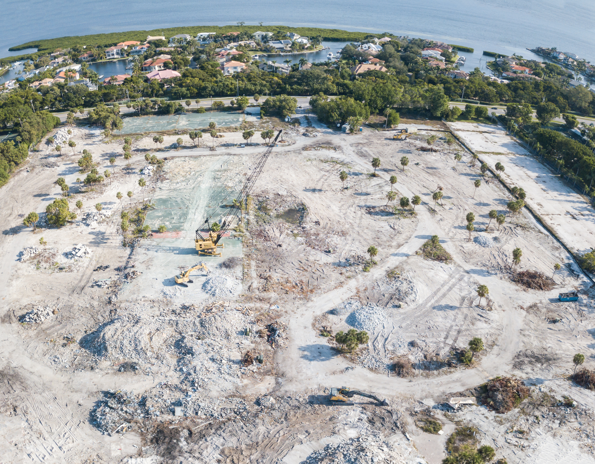 Early 2019: Following the late 2018 demolition of the Colony Beach & Tennis Resort's mid-rise building, the 17.6 acres stood empty for about three years. (File photo)
