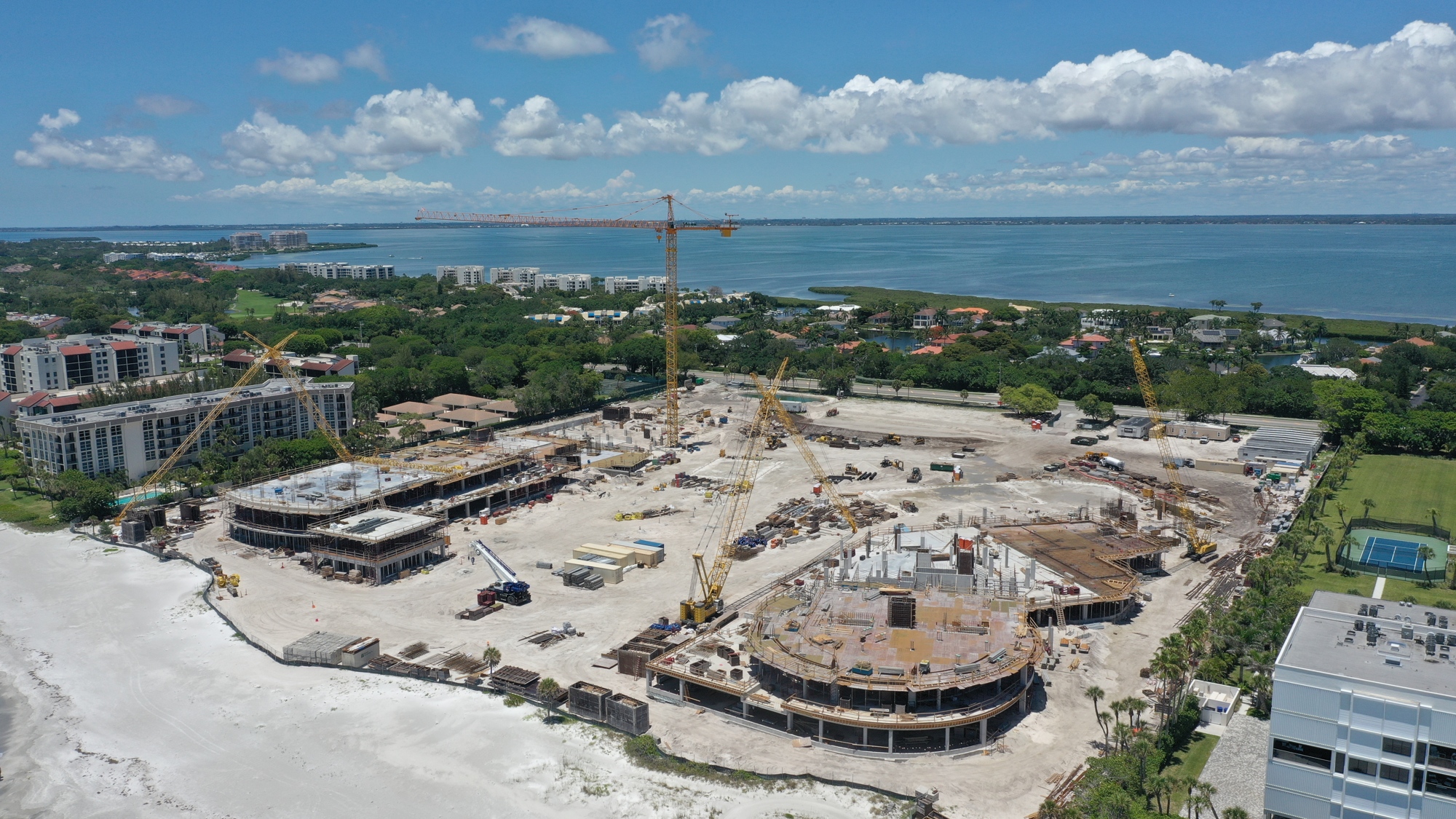 June 20, 2022: Construction views from about a month ago show vertical progress on construction. (Photo by Harry Sayer)