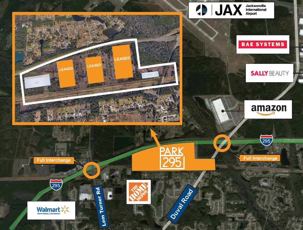 Park 295 Industrial Park is near Jacksonville International Airport.