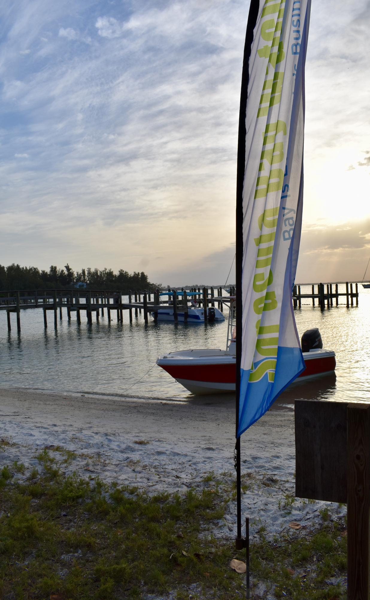 Volunteers met at the Linley Street boat ramp on Longboat Key for April's clean-up. (file photo)