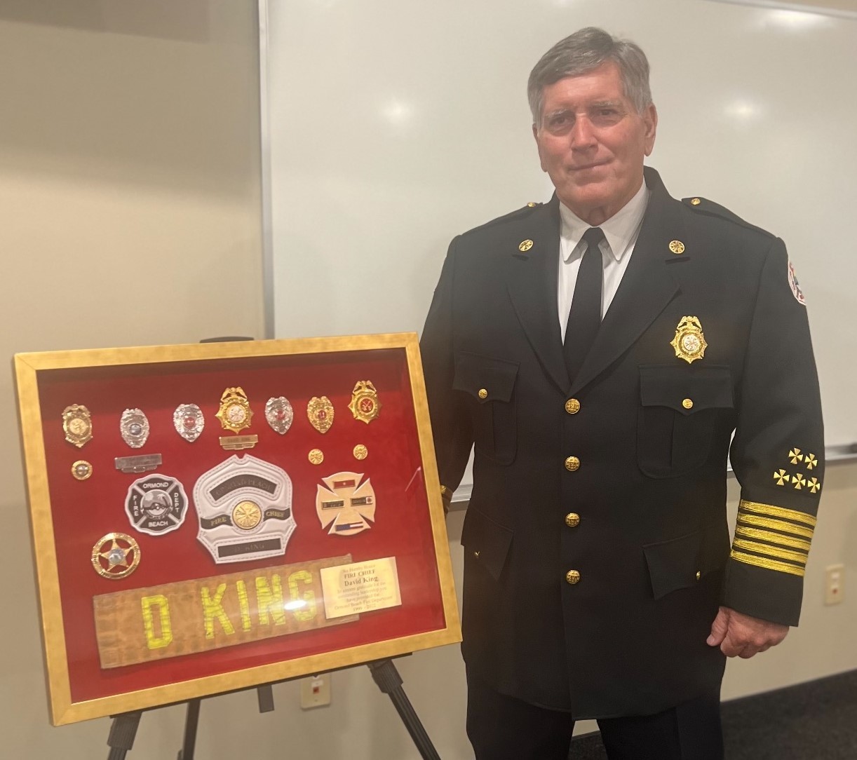 Ormond Beach Interim Fire Chief David King retires. Courtesy photo