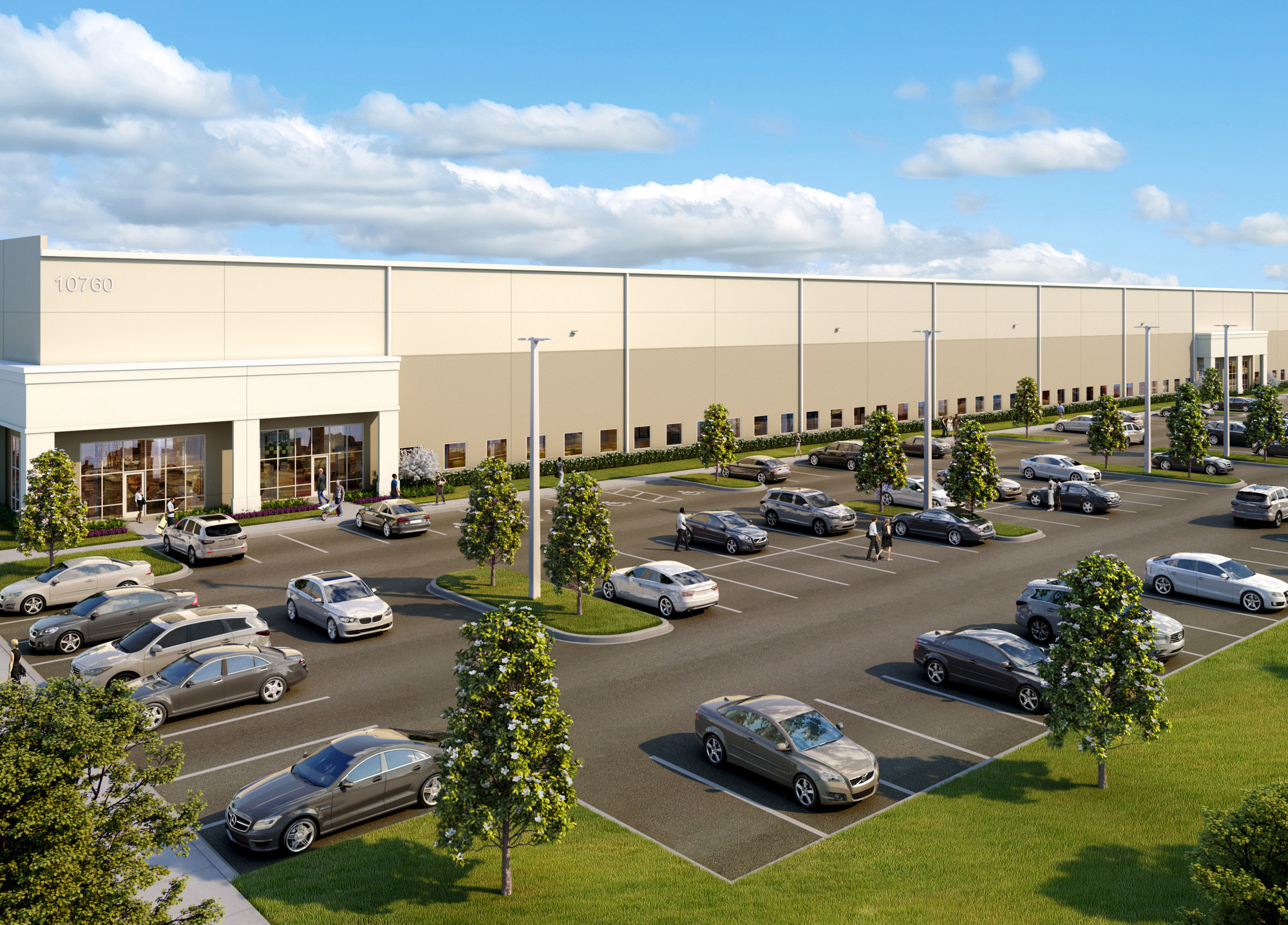 An artist's rendering of the completed warehouse.