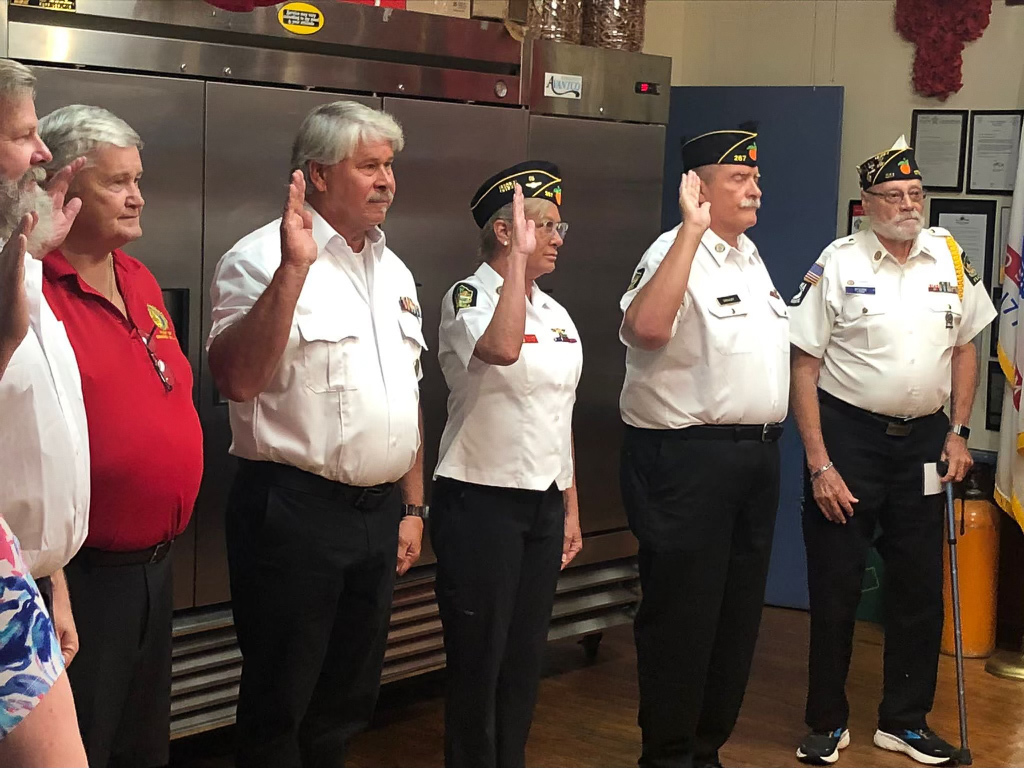 New officers are sworn in on Saturday, July 9. Courtesy photo