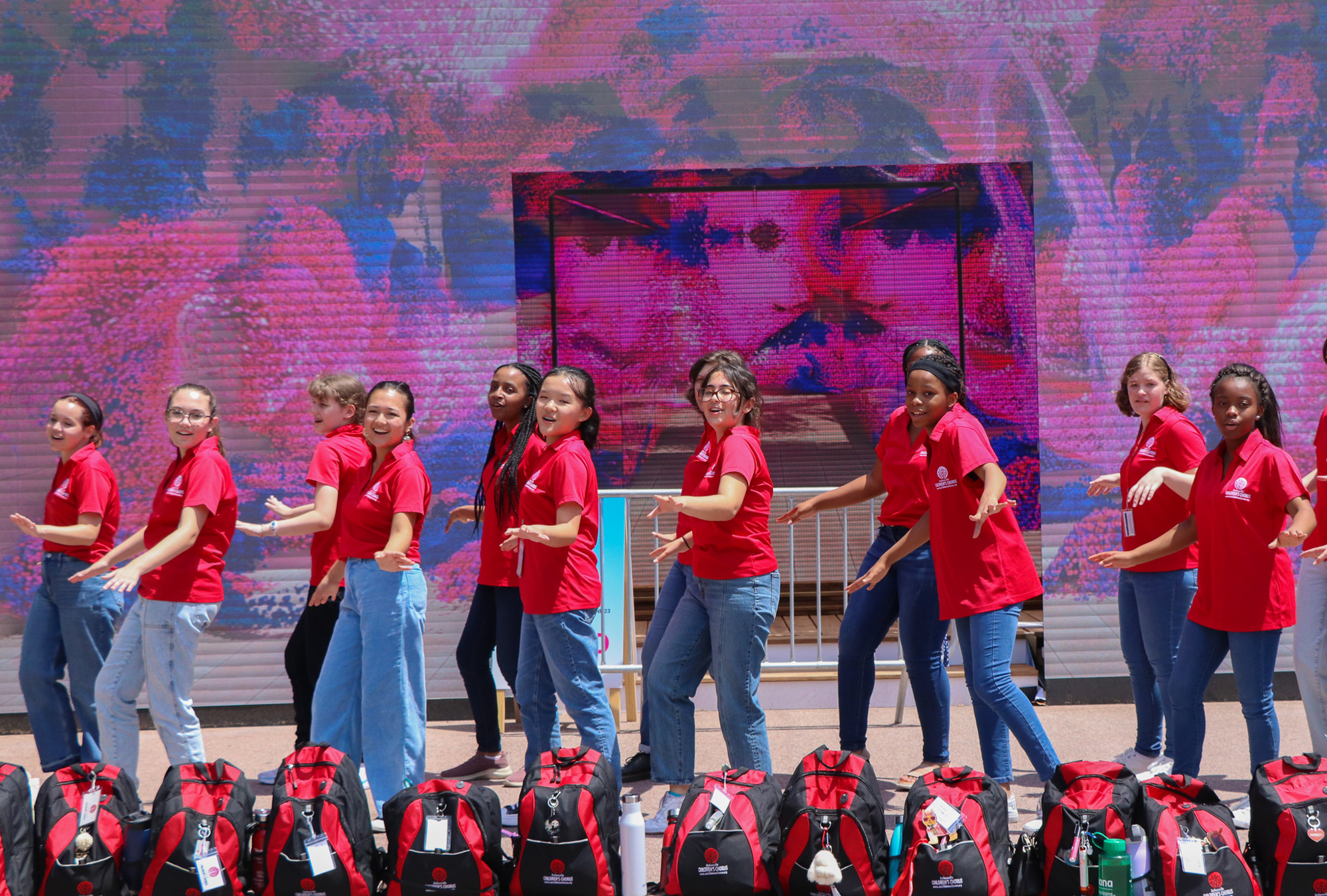 The Jacksonville Children’s Chorus performs in June at the Palais des Festivals in Cannes, France during its 2022 Western Mediterranean Sea Tour.