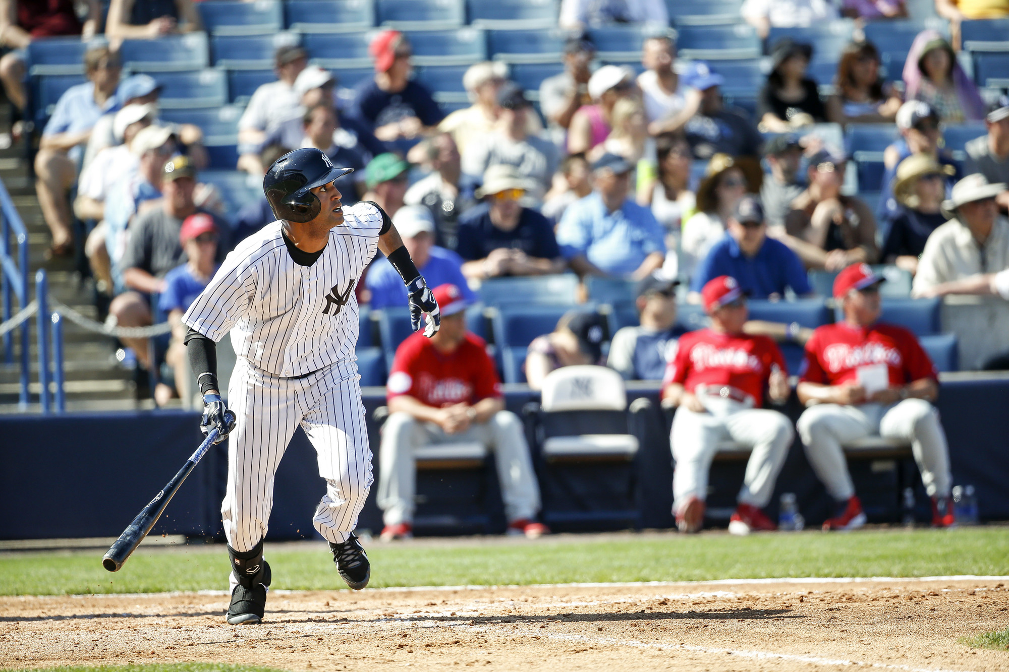Mason Williams homered in just his second at-bat as a member of the New York Yankees.