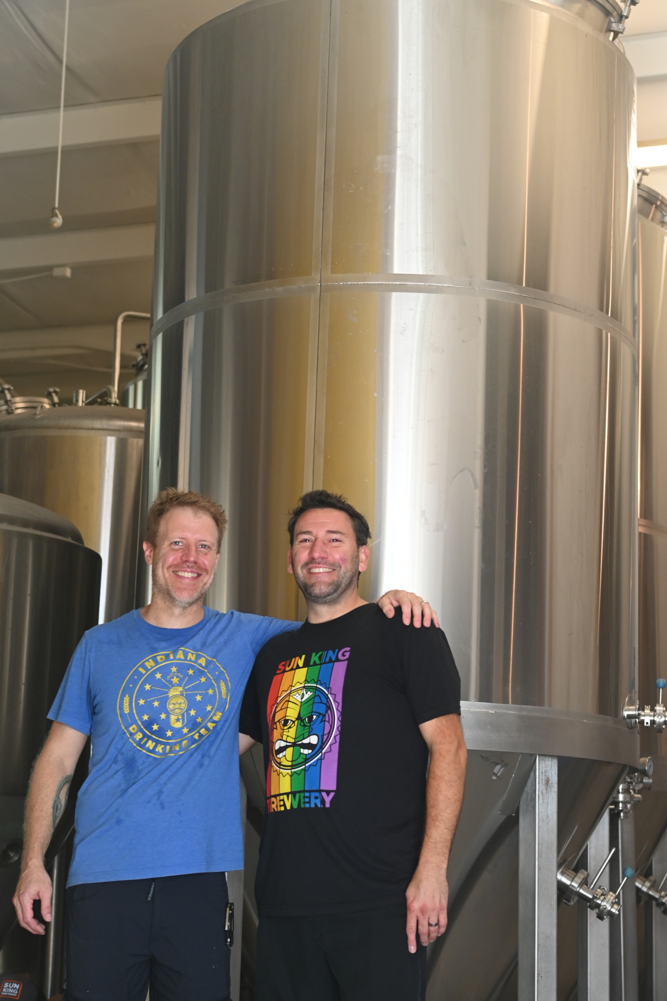 Head brewer Tim Marshall and Sun King co-founder Clay Robinson are excited to open their new Mango Ave. location. (Photo by Spencer Fordin)