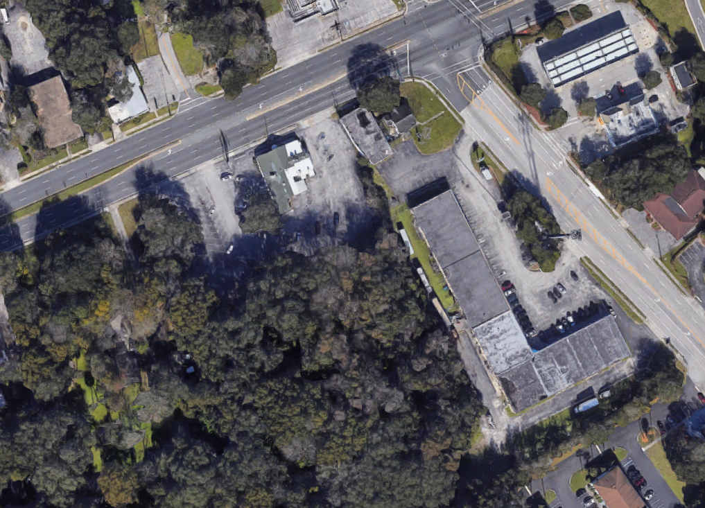 A satellite image of the restaurant site along Atlantic Boulevard near Art Museum Drive. (Google)