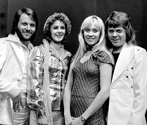 ABBA as they appeared in 1974. (Photo courtesy of Wikimedia Commons/AVRO)
