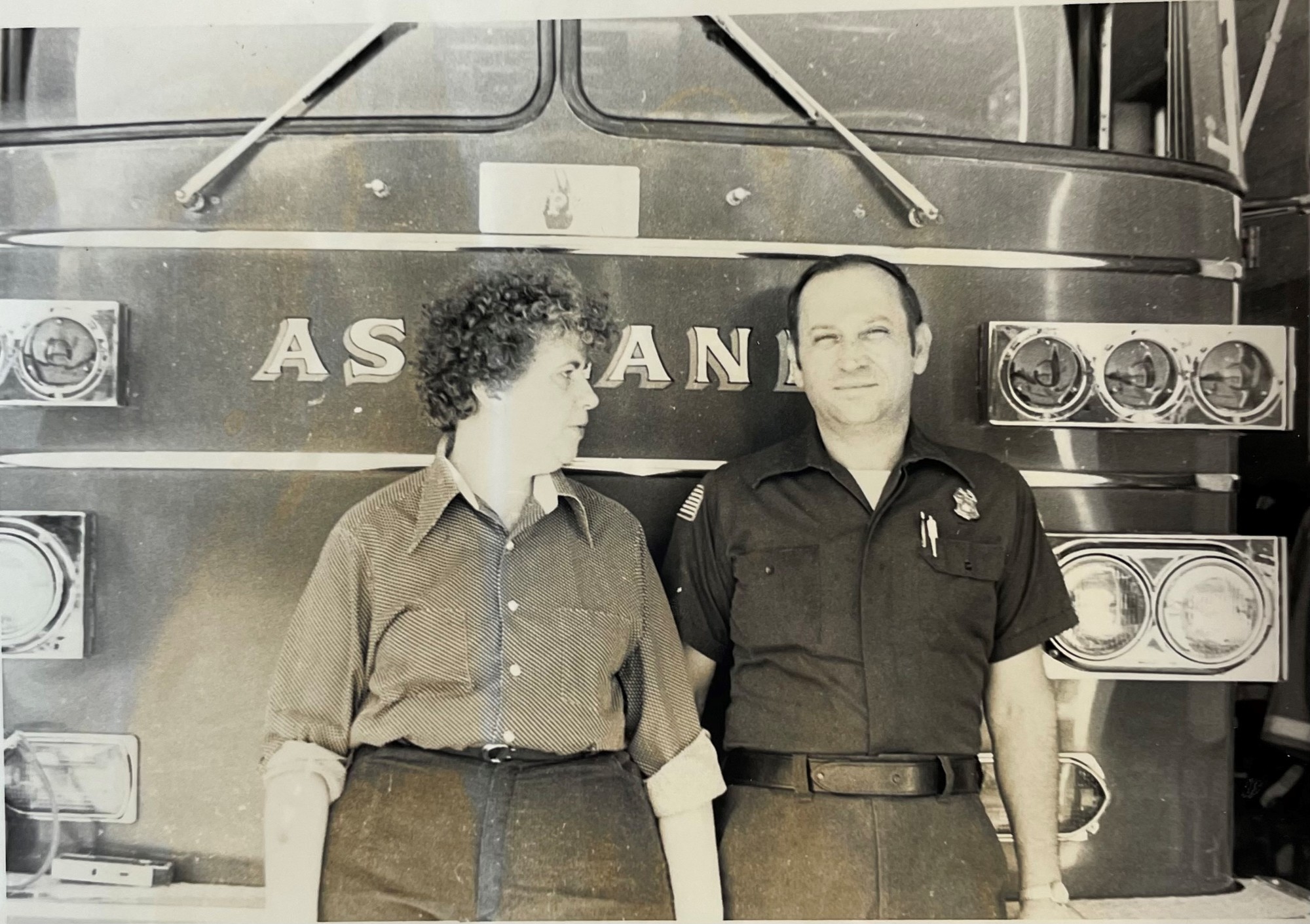 The bistro is named after Jennifer Pope's father Louie, pictured on the right. (Courtesy Photo.)