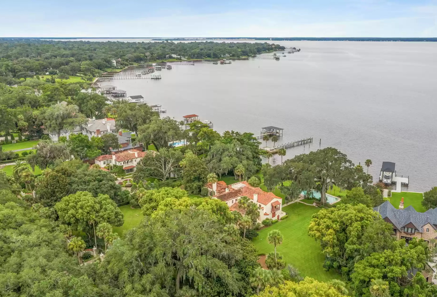 The home features views of the St. Johns River.
