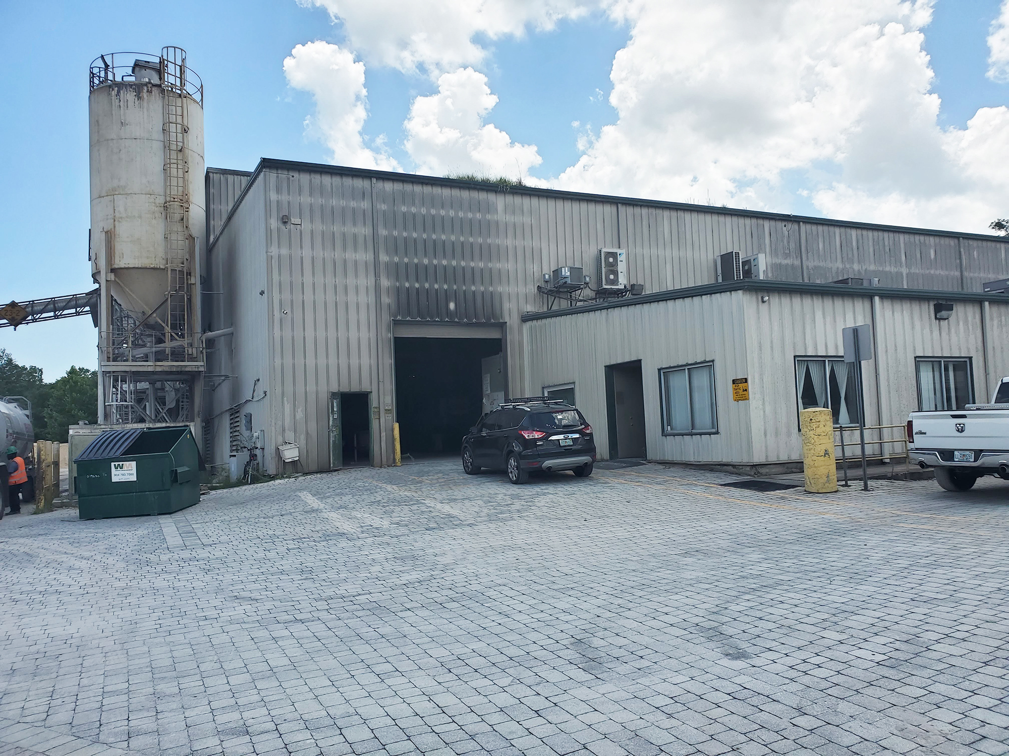 One of two production buildings for Tremron brick paver manufacturers in Northwest Jacksonville.