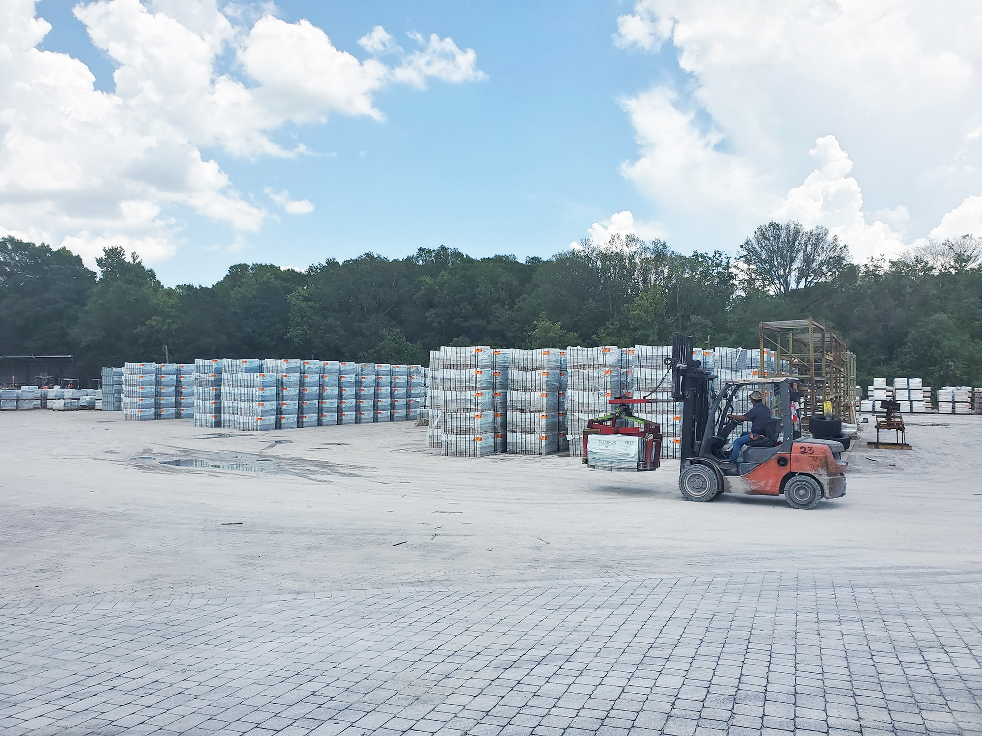 The demand for brick pavers at Tremron in Jacksonville is so high that the manufacturing company constantly moves the product out of its 30-acre facility in Northwest Jacksonville.
