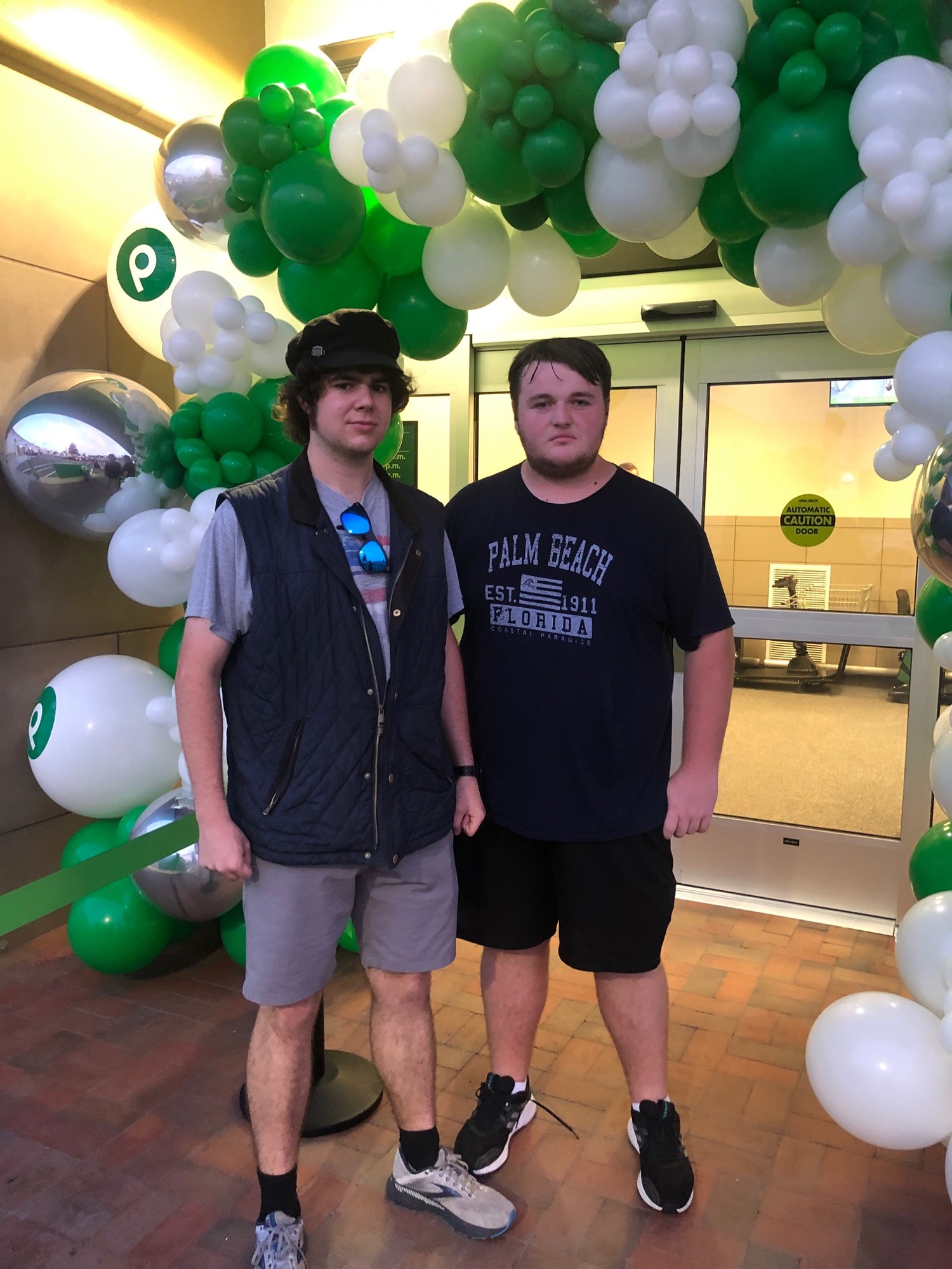 Douglas Anderson School of the Arts senior Luke Whipple, left, was first in line with his friend, UNF student Ernest Soles, second.