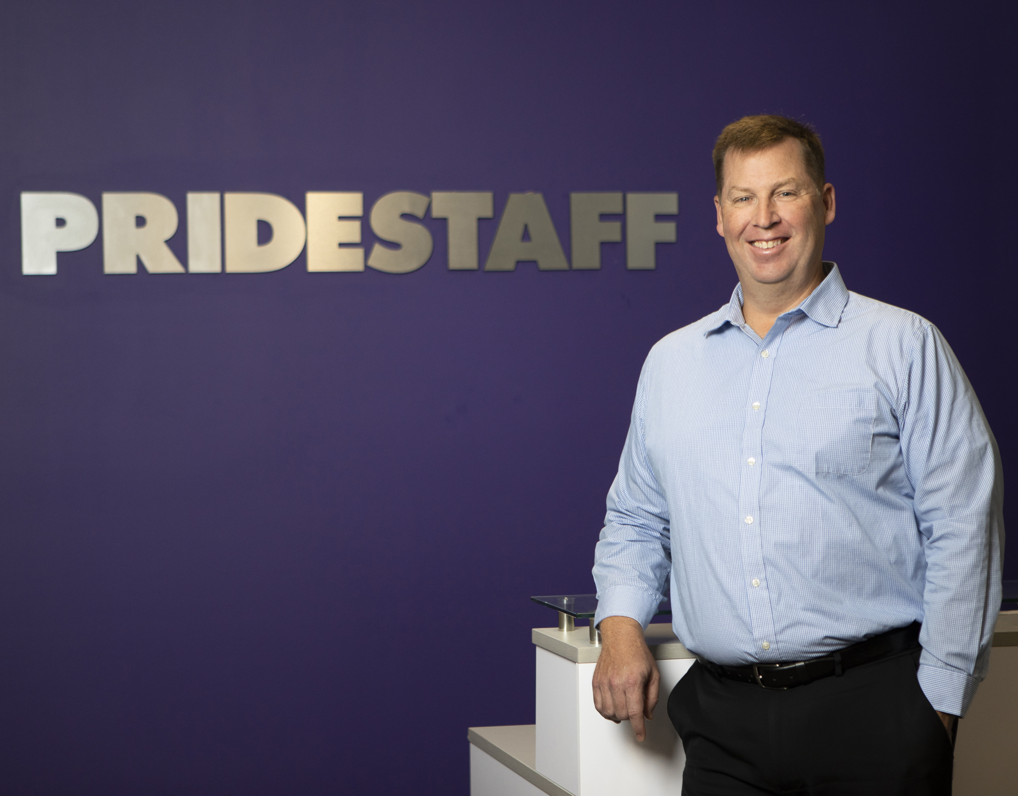 Matt Becker, who owns a pair of PrideStaff franchise staffing agencies in the region, in Tampa and Clearwater, doesn't believe we are in a recession — yet. (Photo by Mark Wemple)