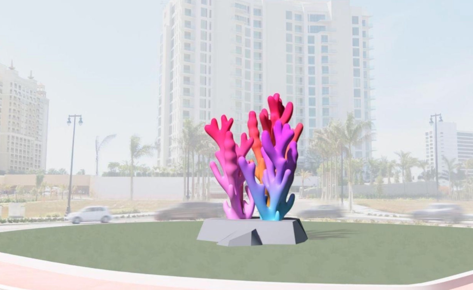 In May, city commissioners rejected Dwell, a sculpture of coral, for the roundabout Fruitville Road and U.S. 41. (Courtesy)