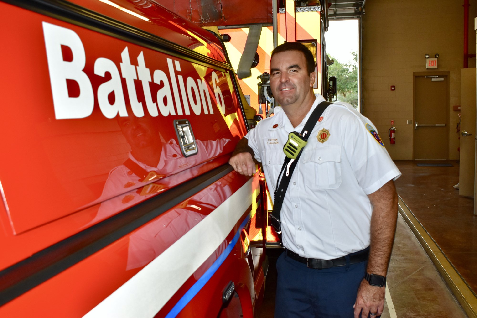 Battalion Chief Craig Madsen has been promoted from the role of captain. (Photo by Ian Swaby)