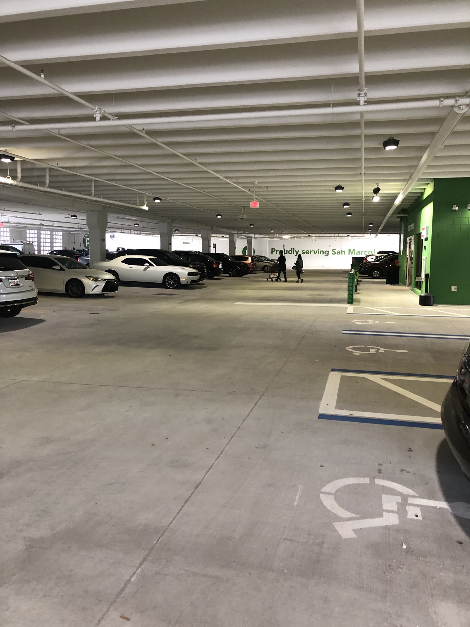 On Aug. 12, the Publix parking garage was dry. (Karen Brune Mathis)