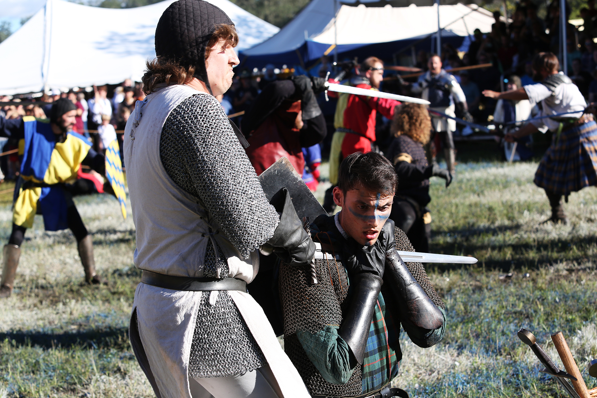 Human Combat Chess fighters really go for it at the 2021 Sarasota Medieval Fair. (File photo)