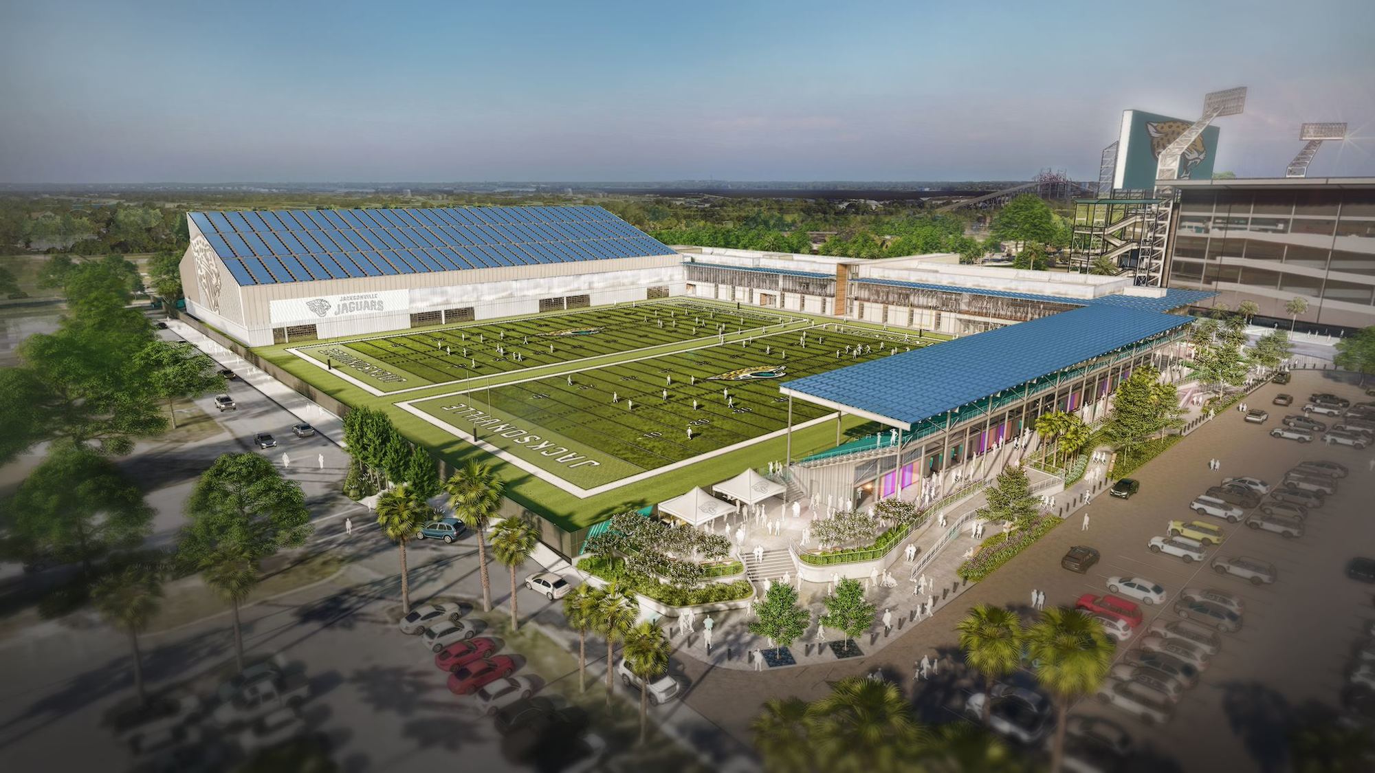 The Jacksonville Jaguars training and practice facility plans to open in 2023.