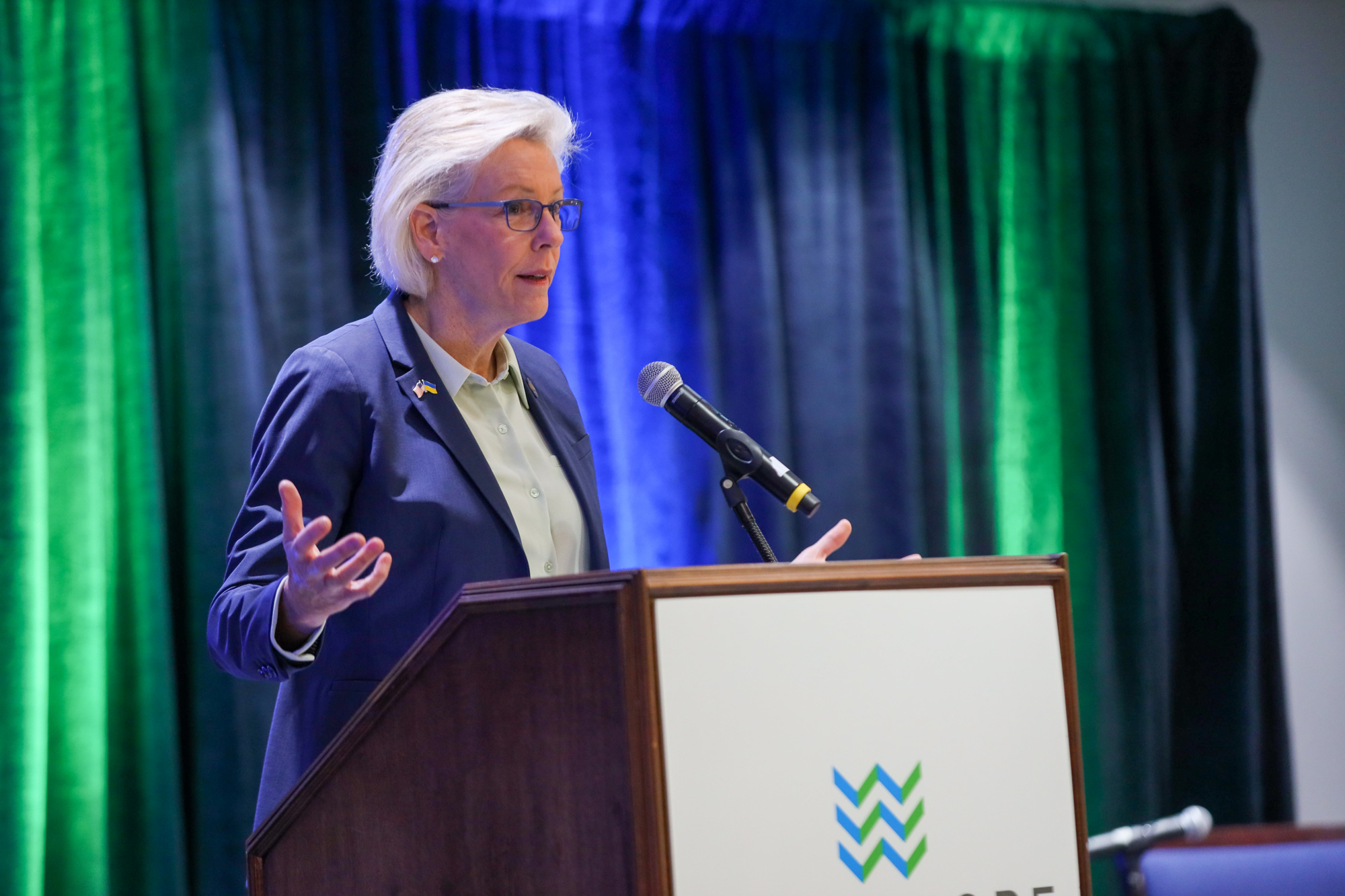 Tampa Mayor Jane Castor speaks at the Aug. 16 Westshore Development Forum. (Photo by Eric Bunch/NTP2)