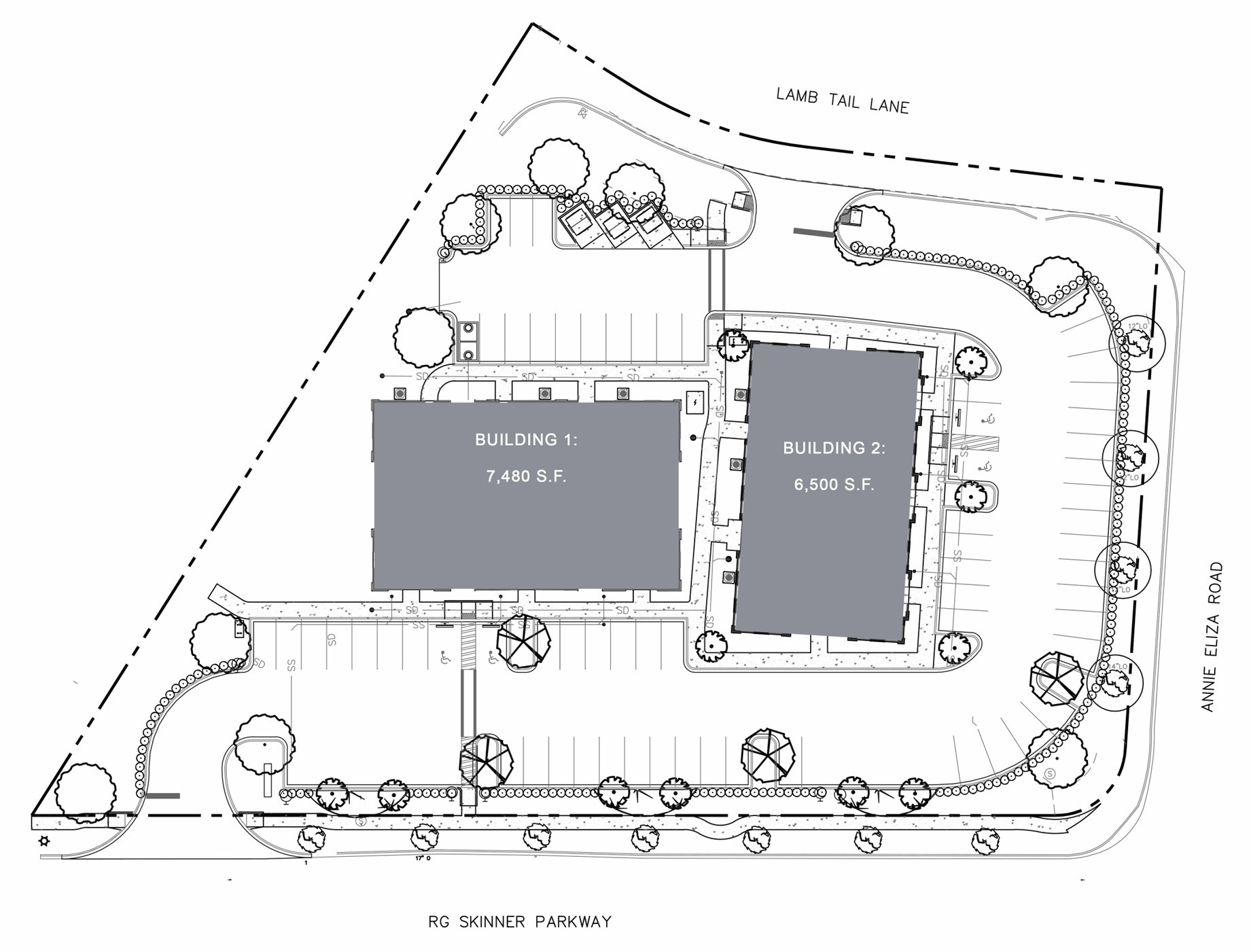 The site plan for Commons Park.