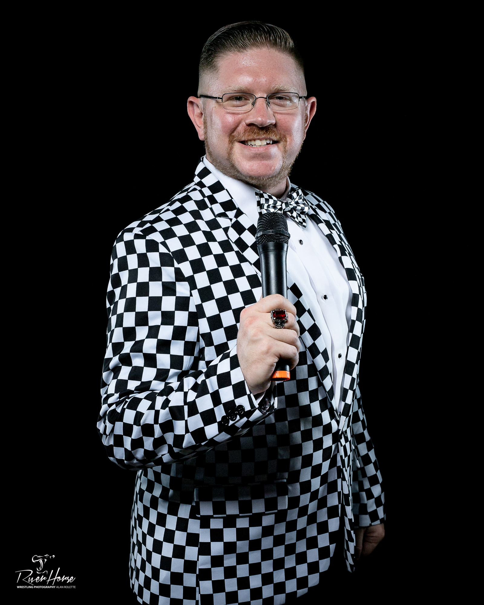 Matt Graifer, the Young Professor, will wear his checkered flag suit when he hosts the driver introductions at the Aug. 27 NASCAR Cup Series race at Daytona International Speedway. Courtesy photo 