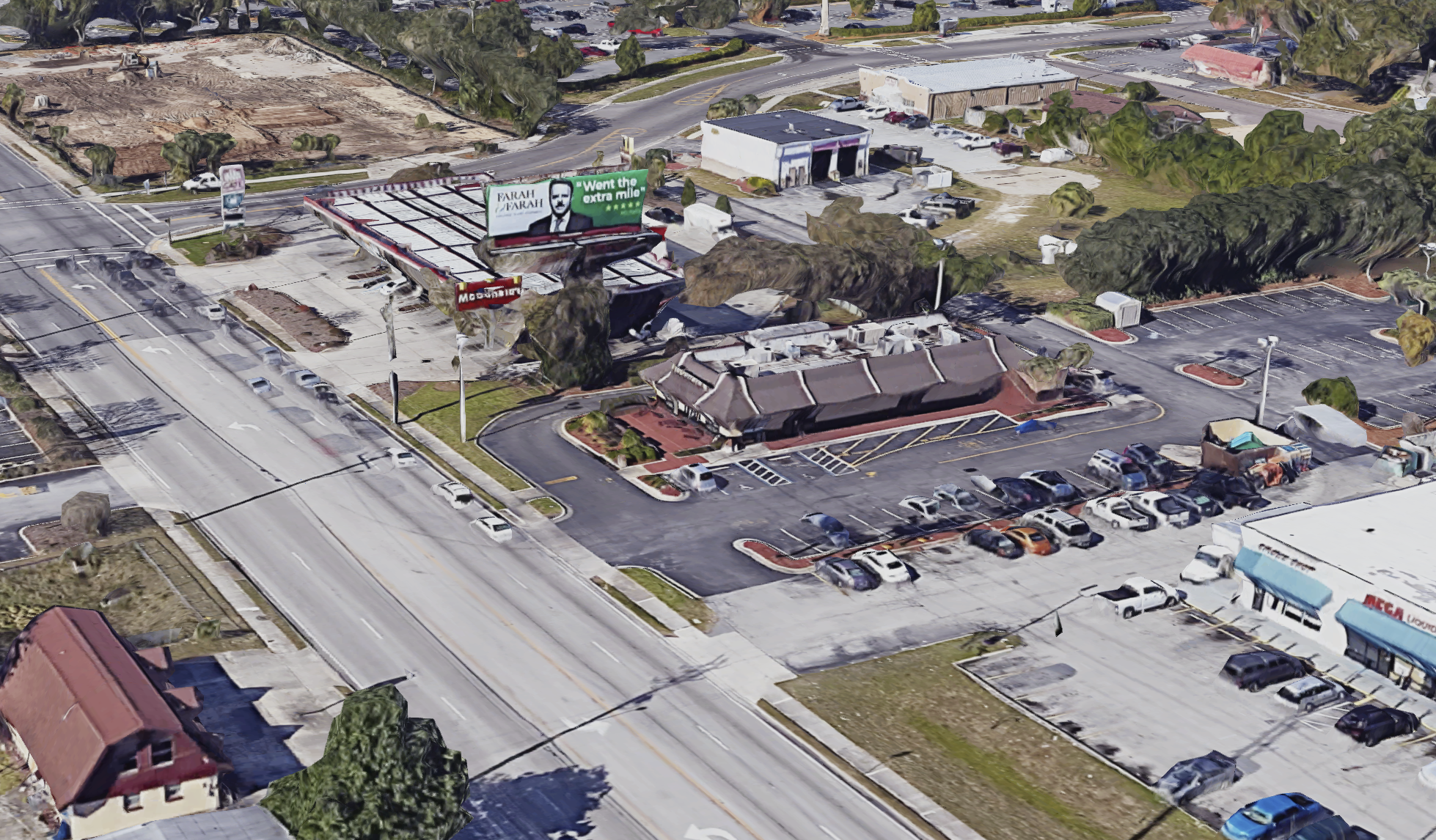 A satellite image of the 41-year-old McDonald's at 7245 Merrill Road. (Google)
