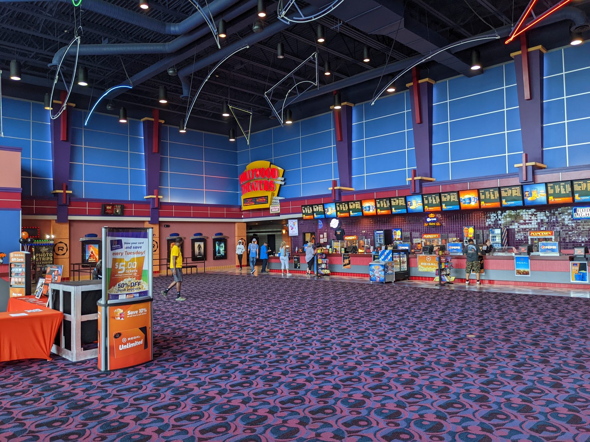 The Regal Cinemas remains open. A BJ’s Wholesale Club is planned to replace it.